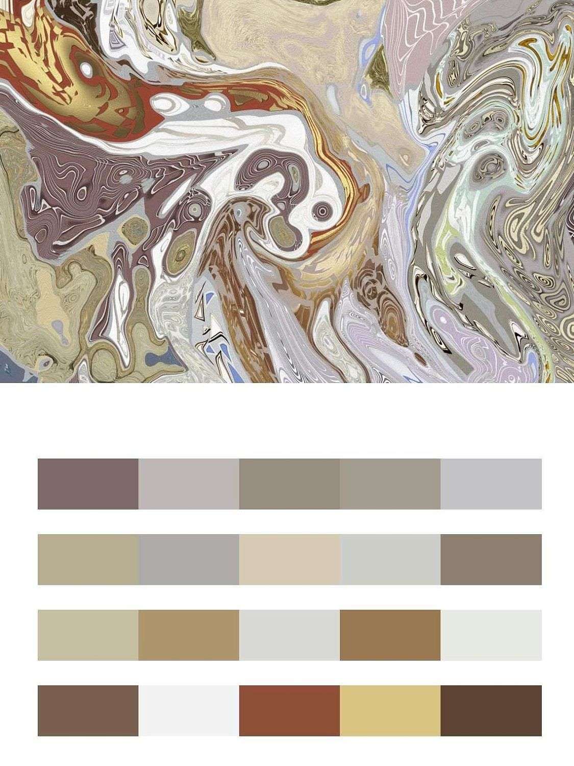 Флюид Арт серая акварель  13-605