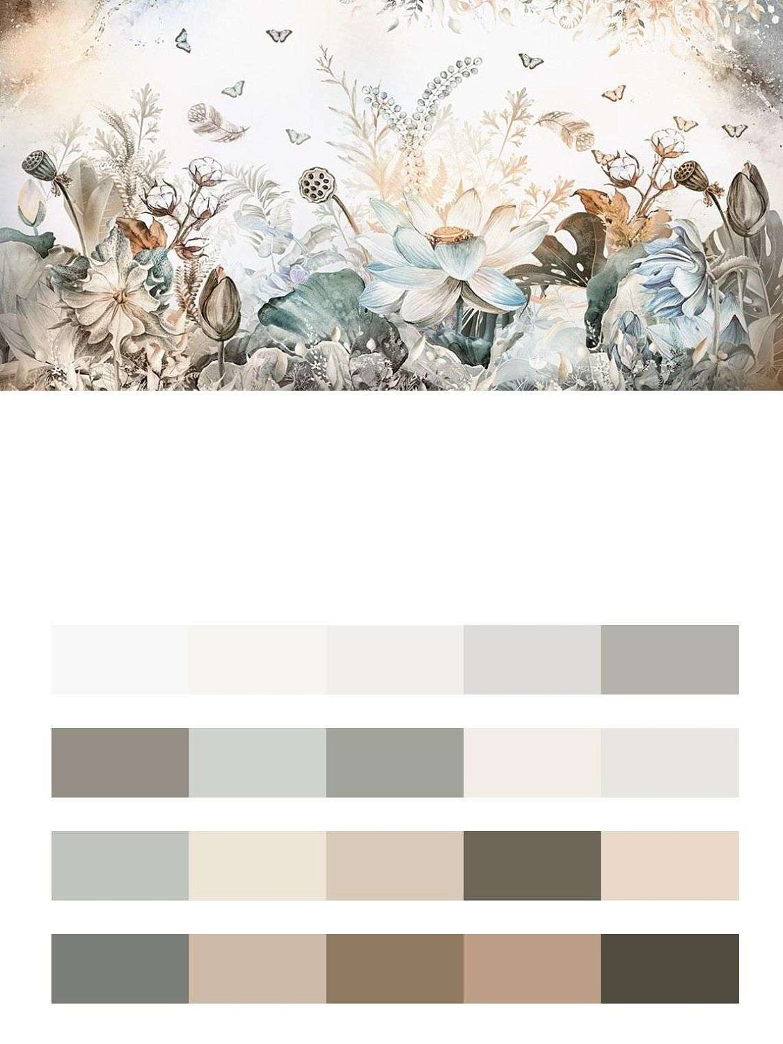 3д цветы светлые  14-341