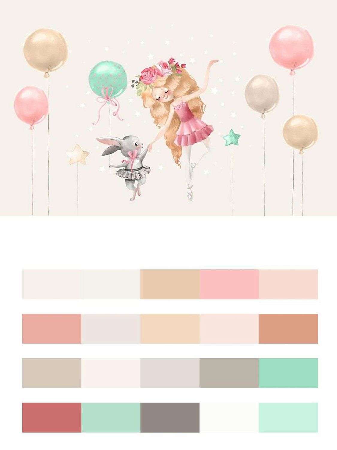 Маленькая балерина с зайкой  14-457