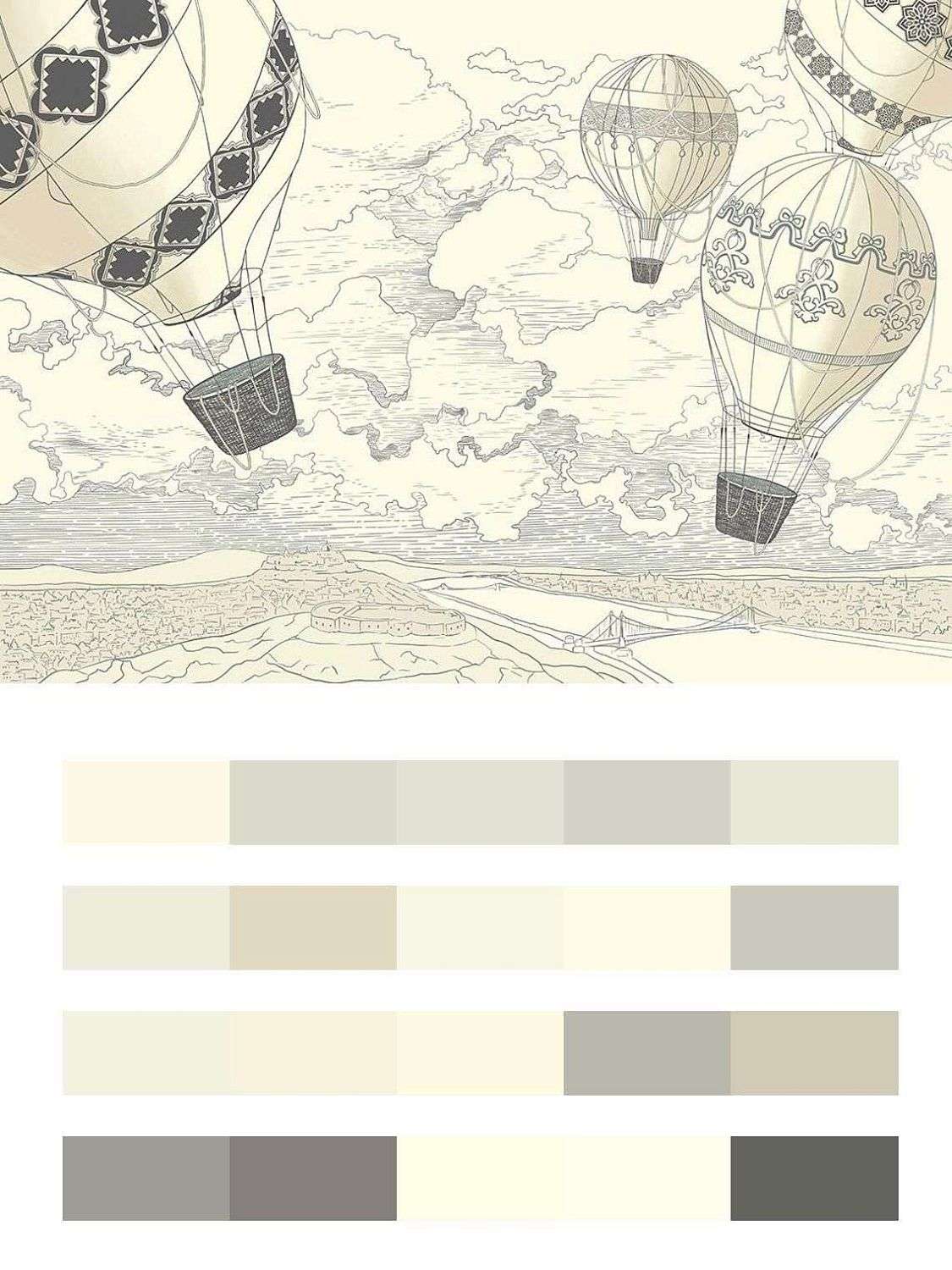 Воздушные шары на белом фоне  12-1438