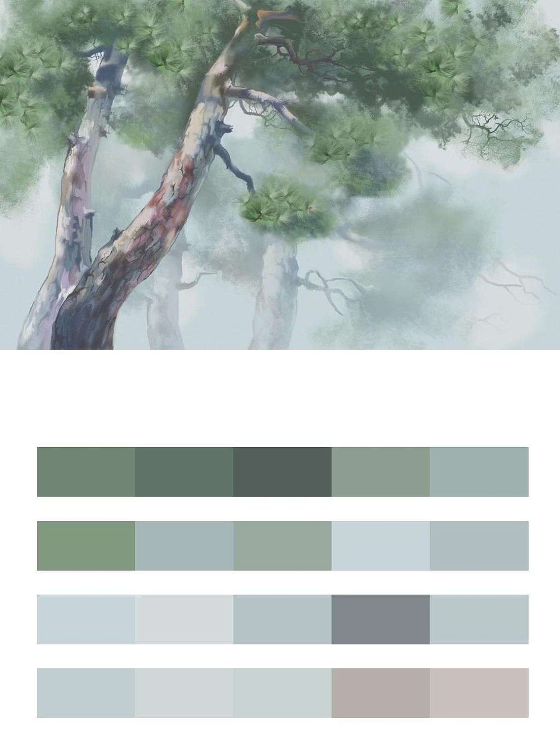 Дерево акварель  13-232