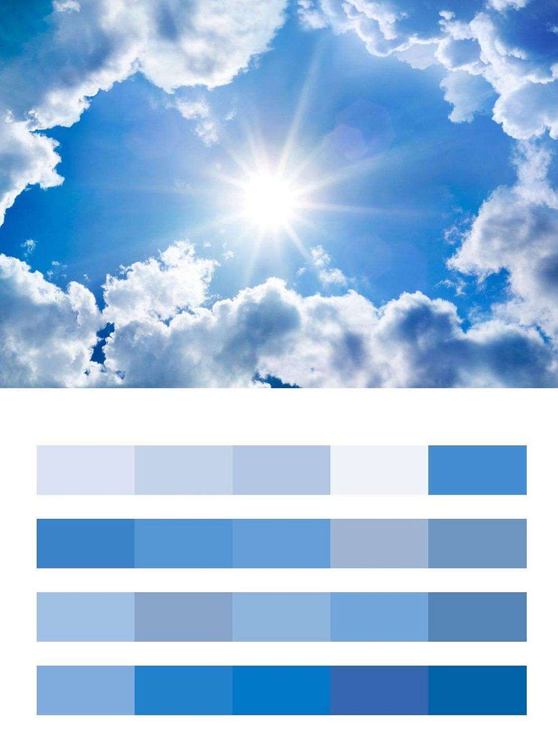 Индиговое небо и лучи солнца  9-367