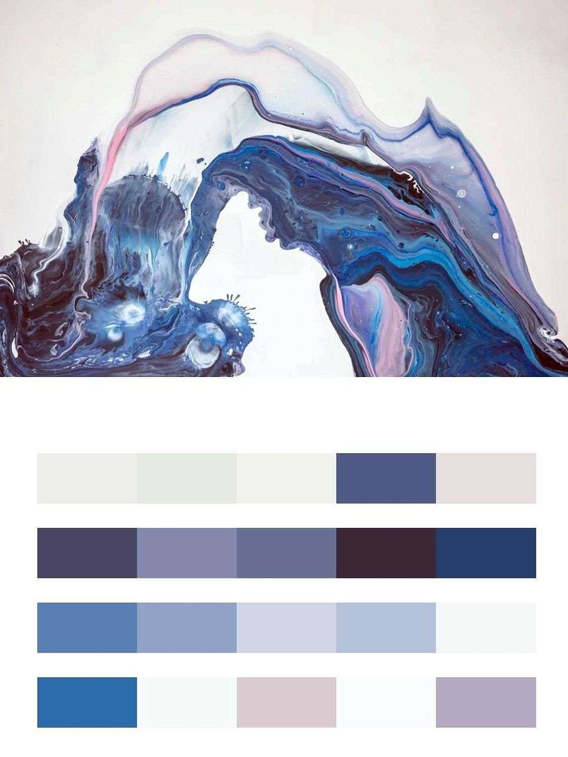 Флюид арт волна  9-1300