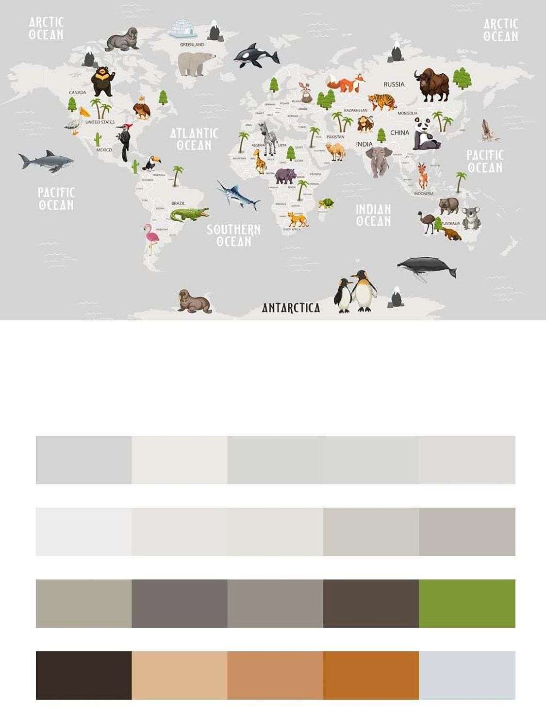 Карта мира на светлом фоне  12-766