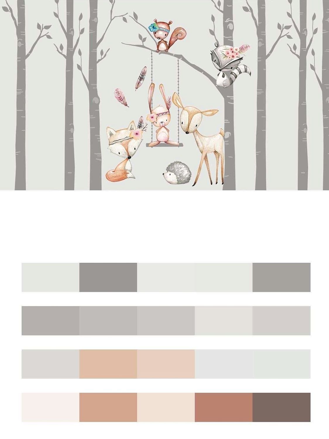 Милые животные на качелях  14-517