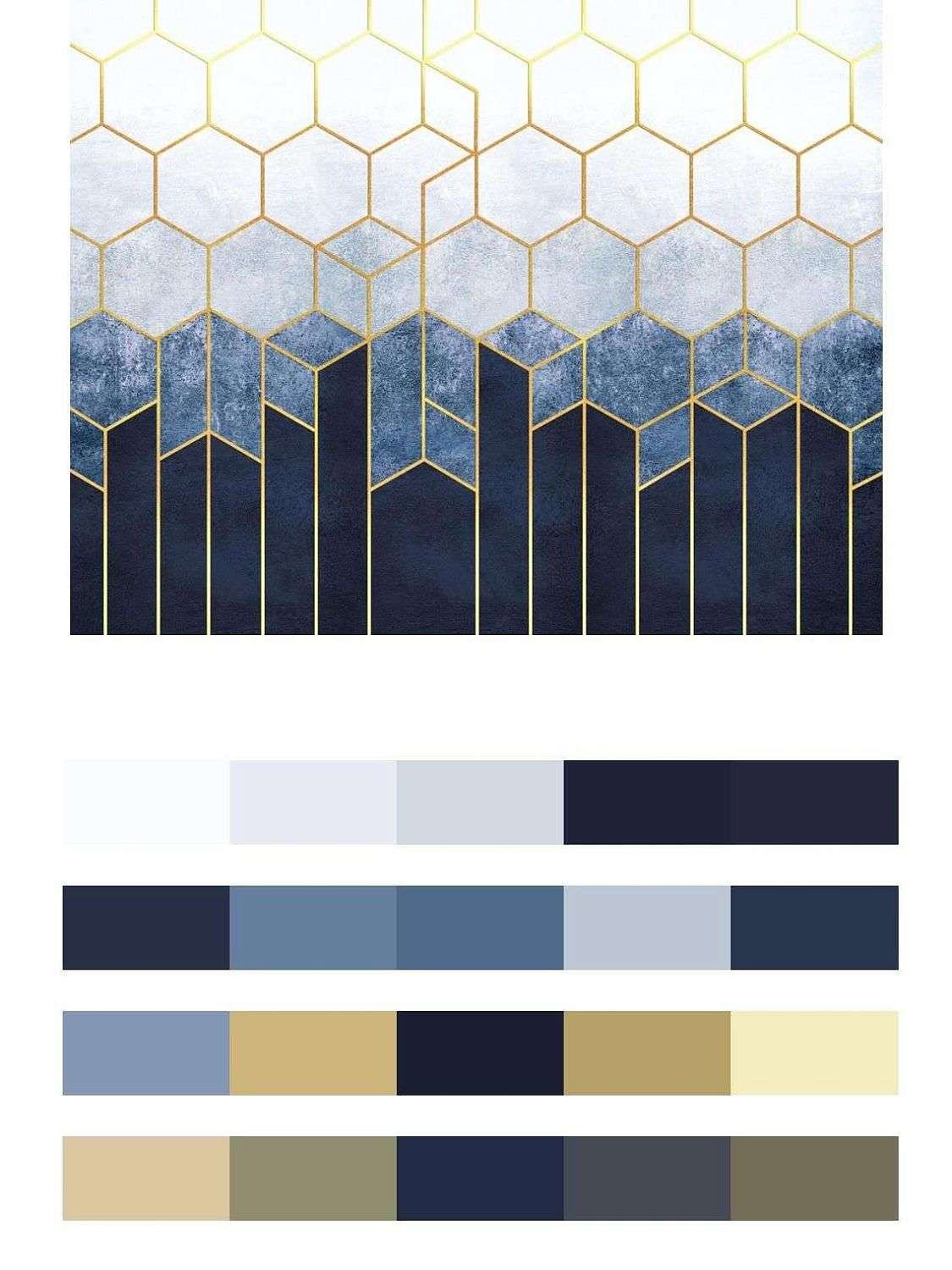 Голубые шестигранники  10-756