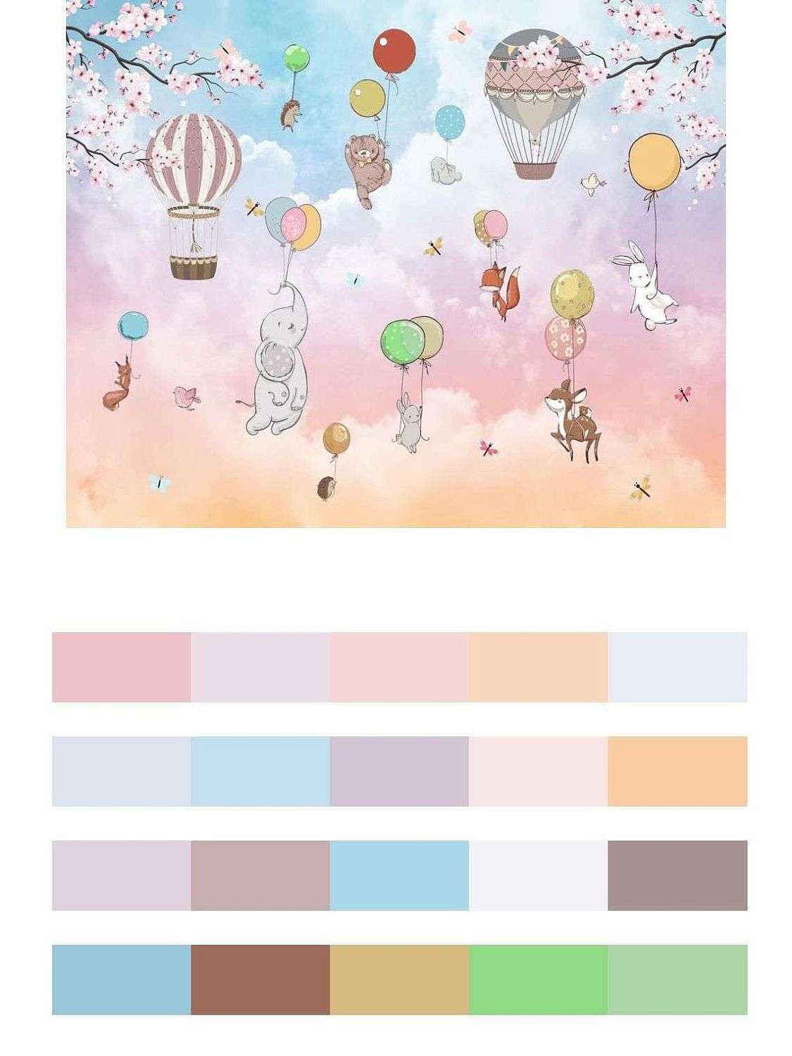 Зверушки на воздушном шаре  14-245