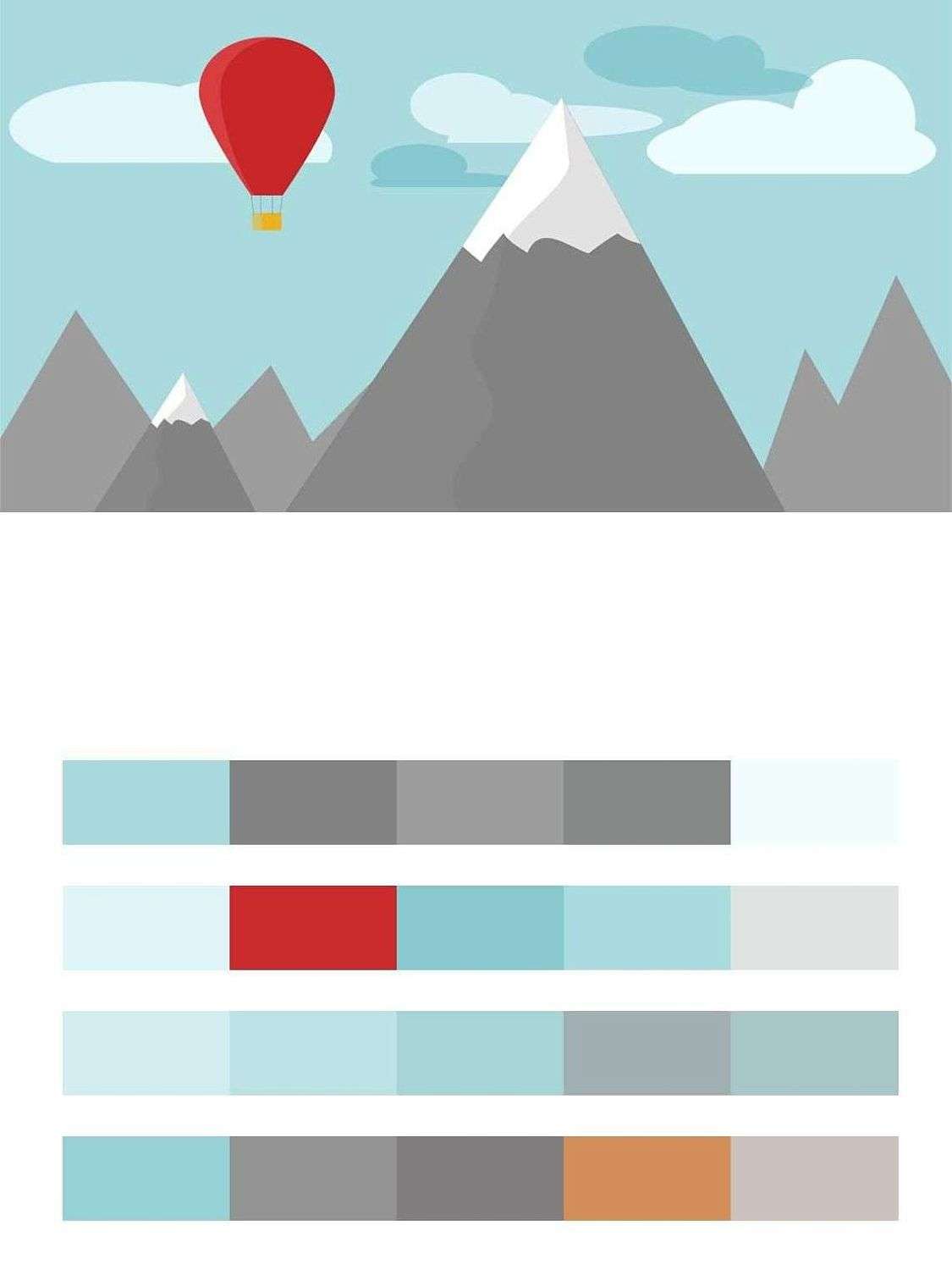 Горы и красный шар  12-860