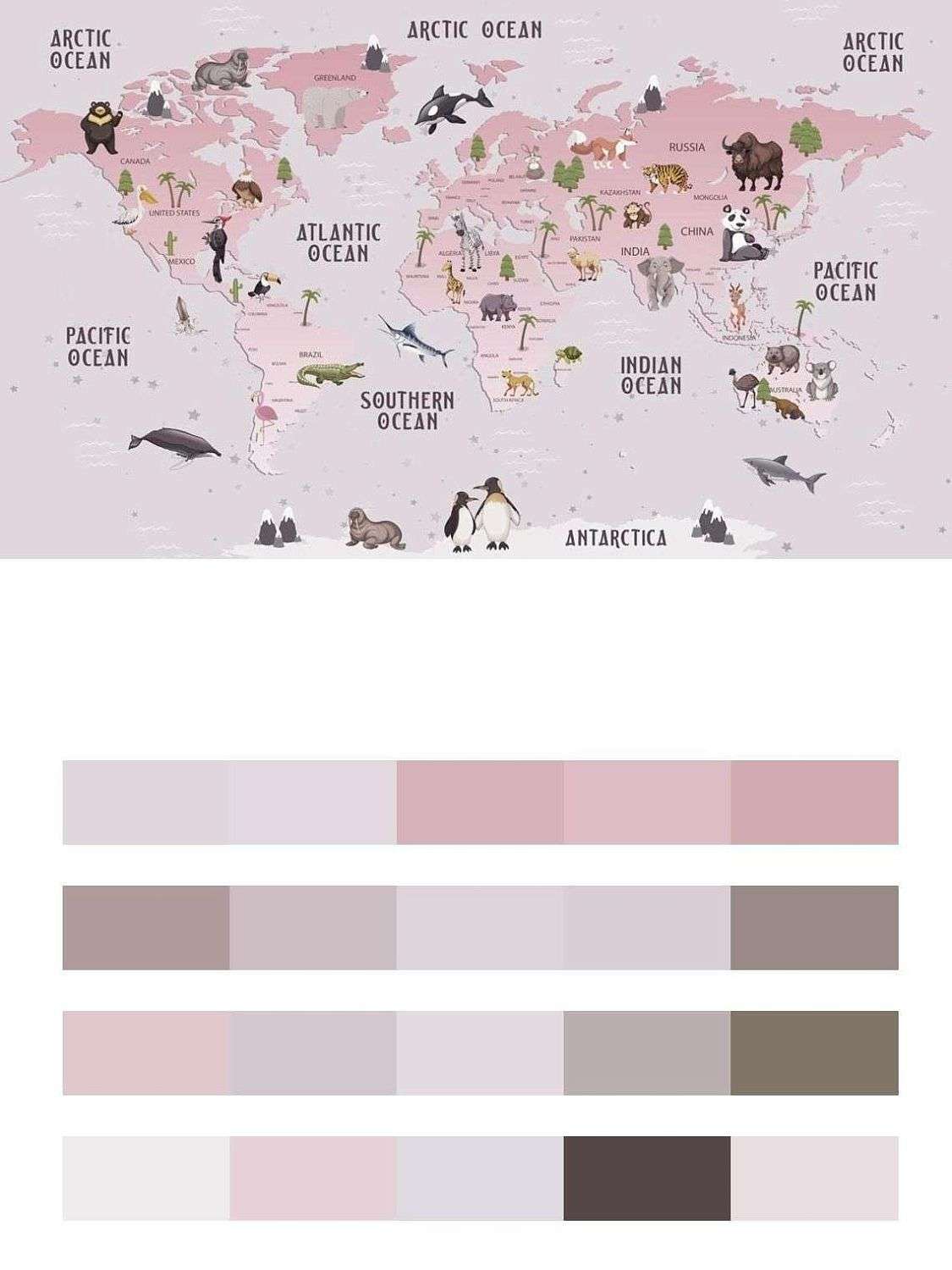 Карта мира для девочек  12-782