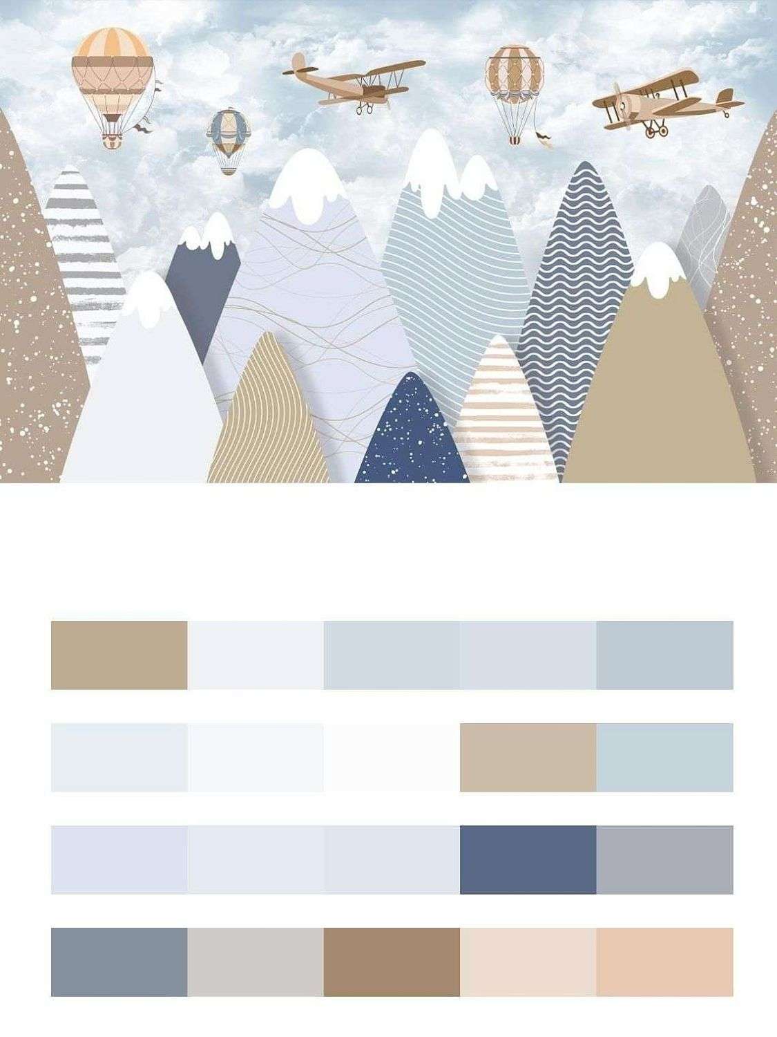 Летающие воздушные шары в горах  12-1447