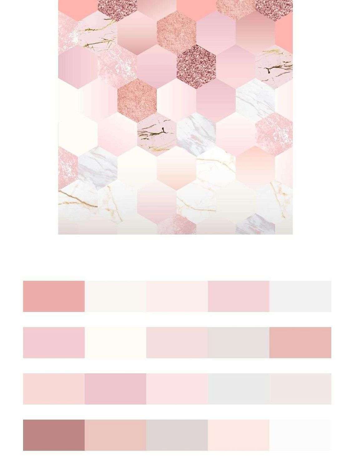 Розовый шестиугольник градиент  9-1502