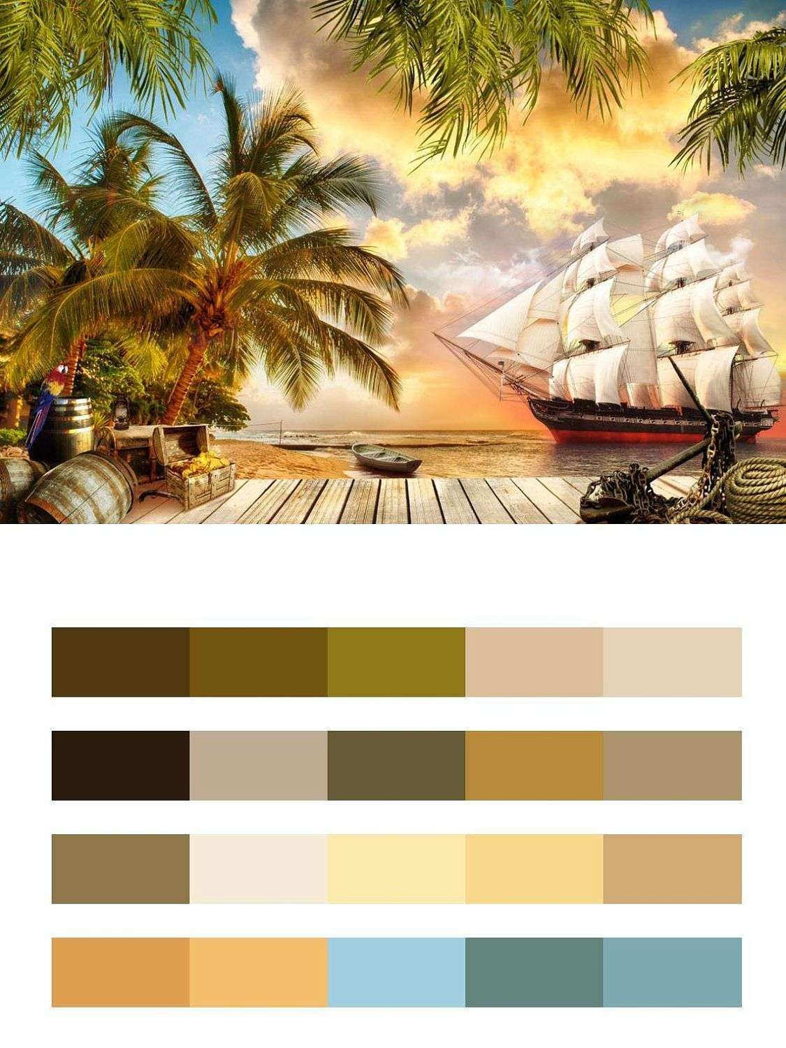 Пальмы возле террасы  9-159