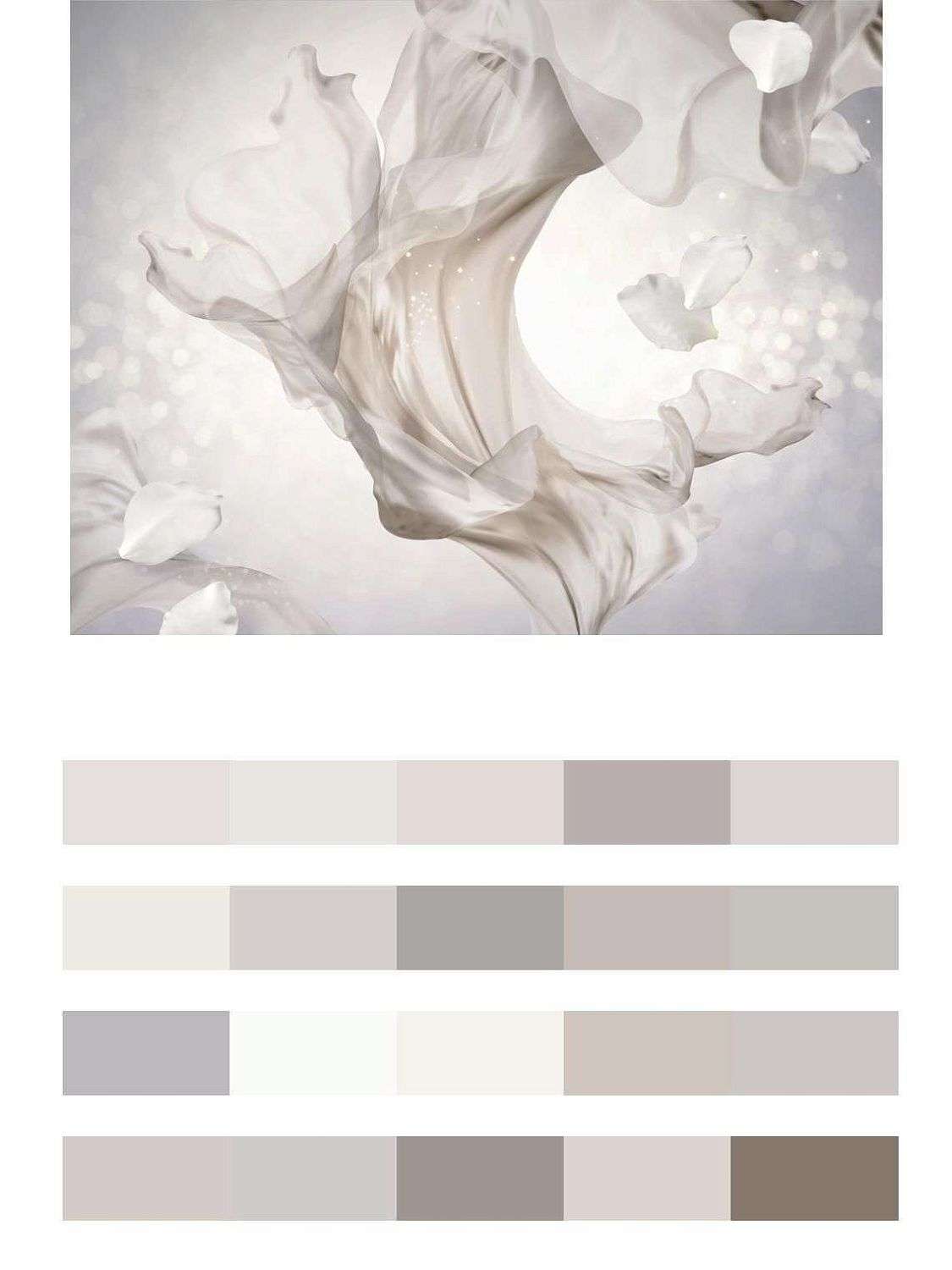 Жемчужно-белый шифон  9-1736