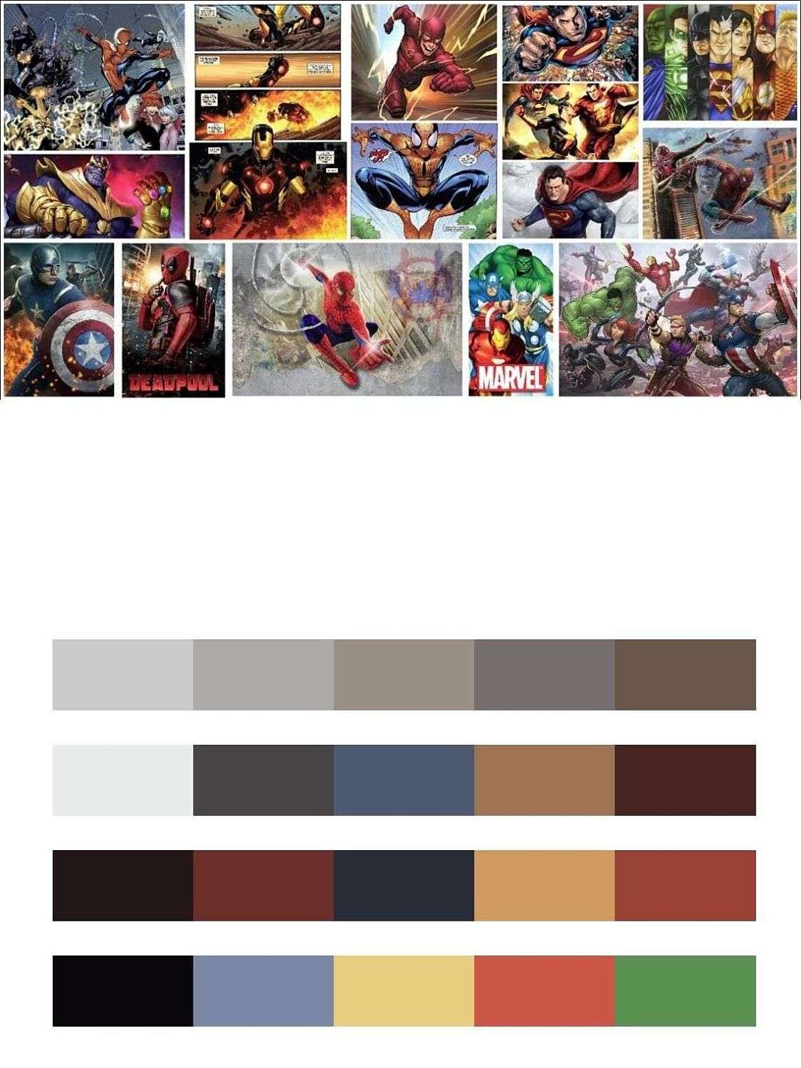 Комиксы коллаж супергерои  12-1581