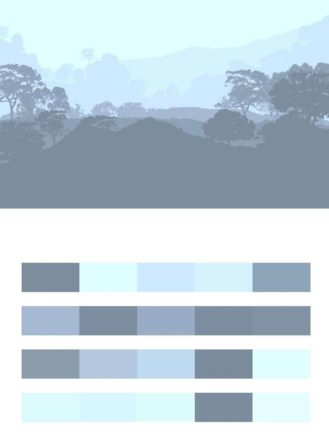 Лес в голубых тонах  9-971