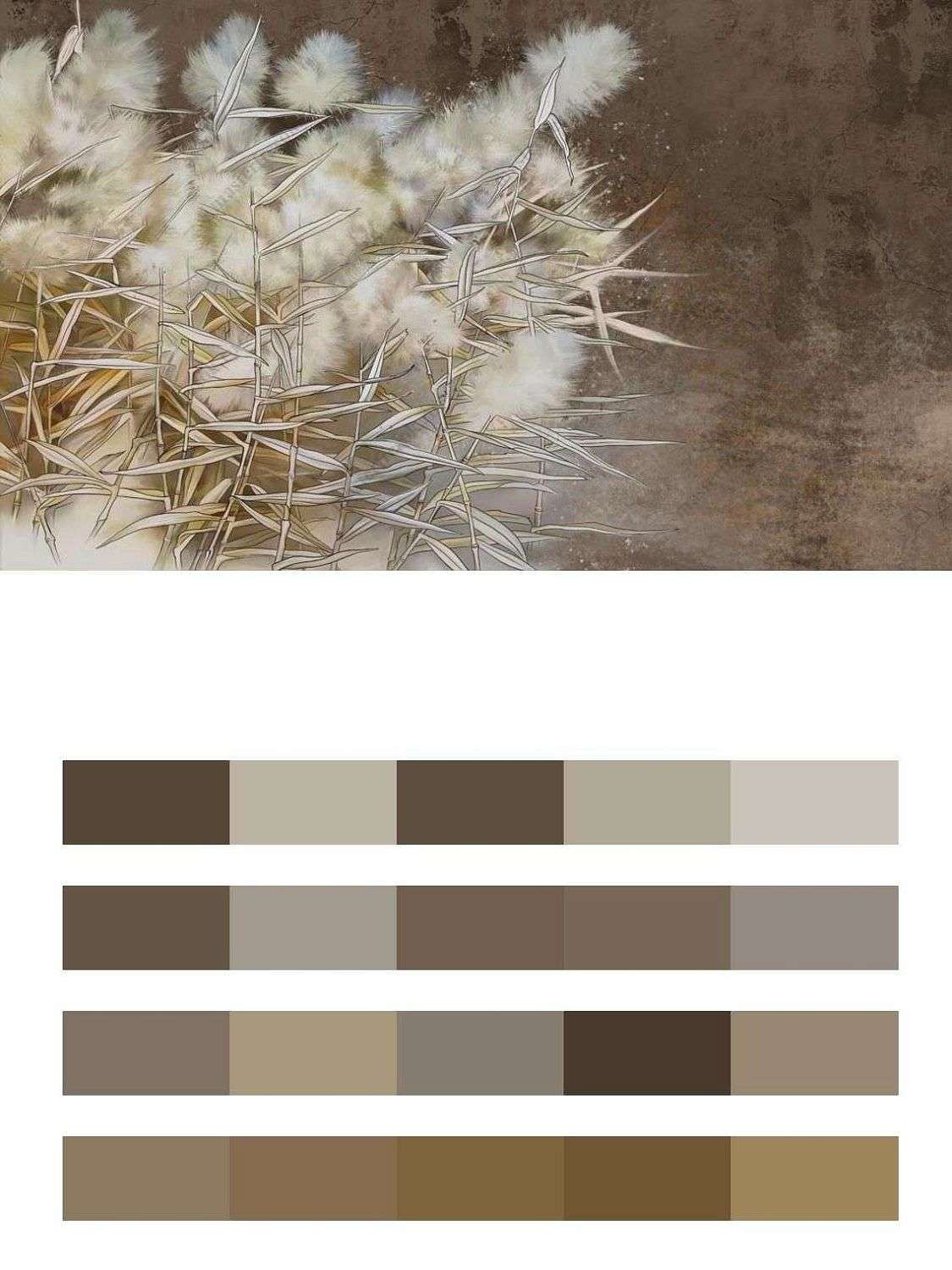 Камыш на коричневом фоне  10-957