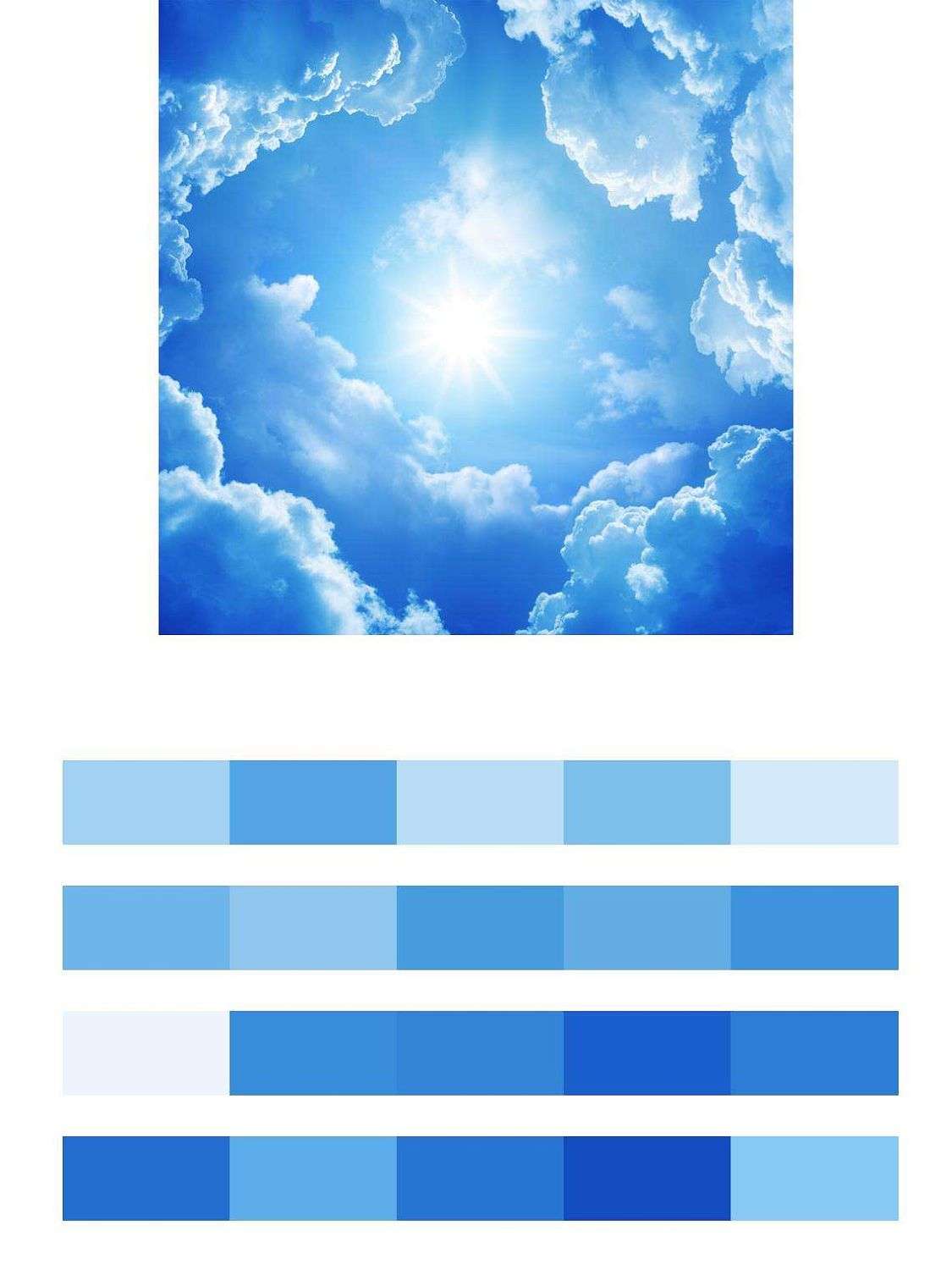 Спокойное небо и лучи солнца  9-351