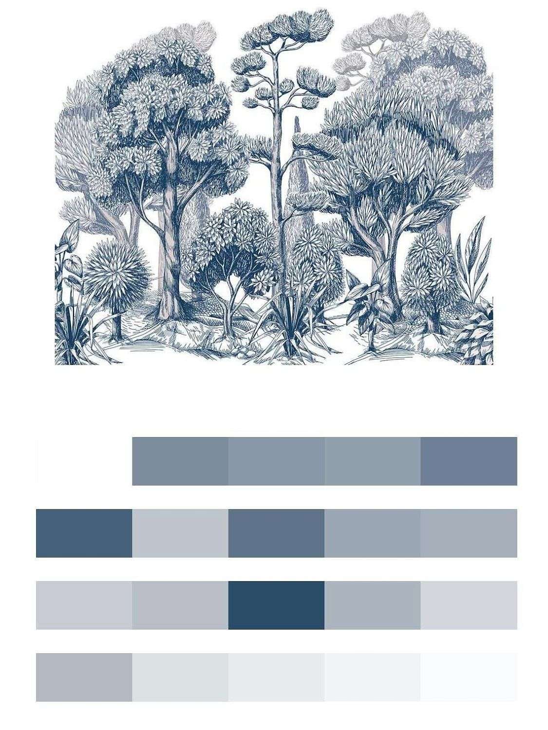 Графический рисунок леса  9-1715