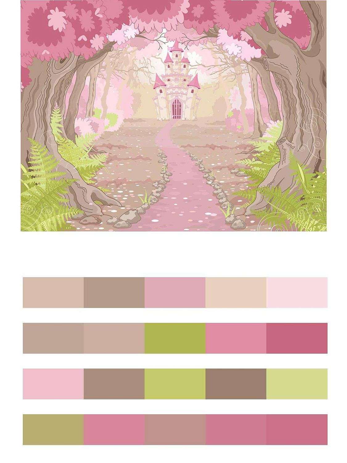 Волшебный розовый замок  9-179