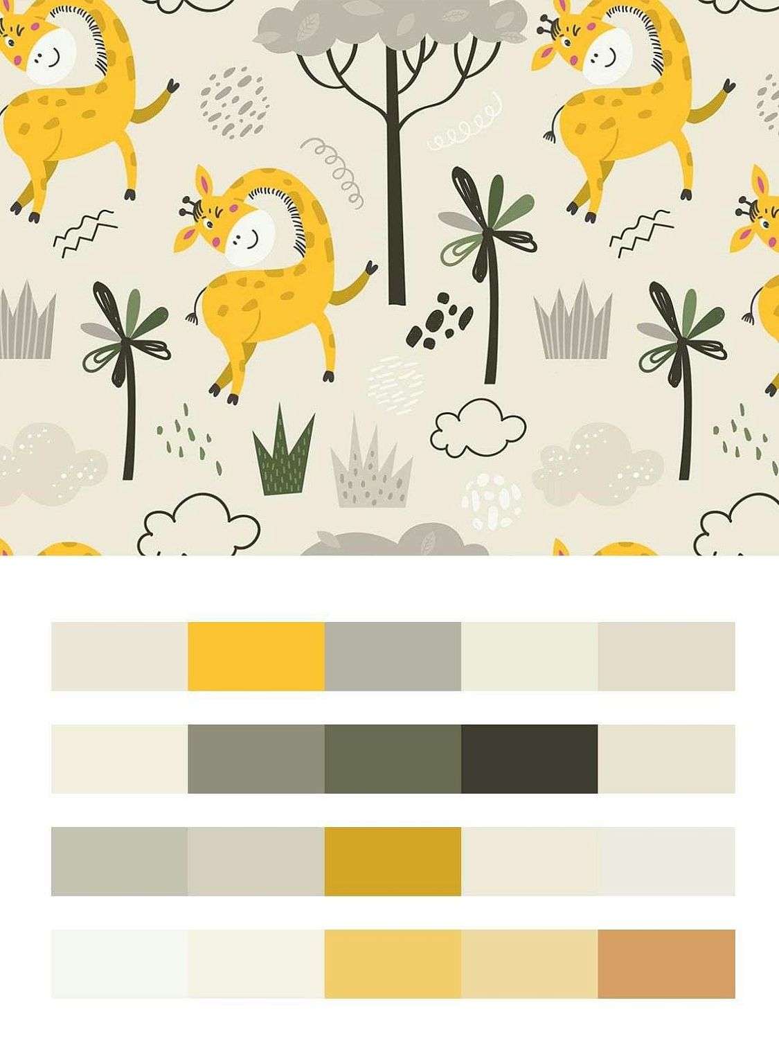 Жирафы в лесу  12-747