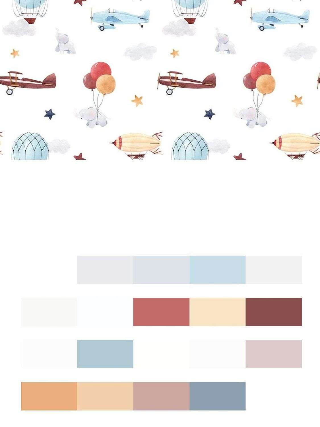 Самолетики и воздушные шары  12-654