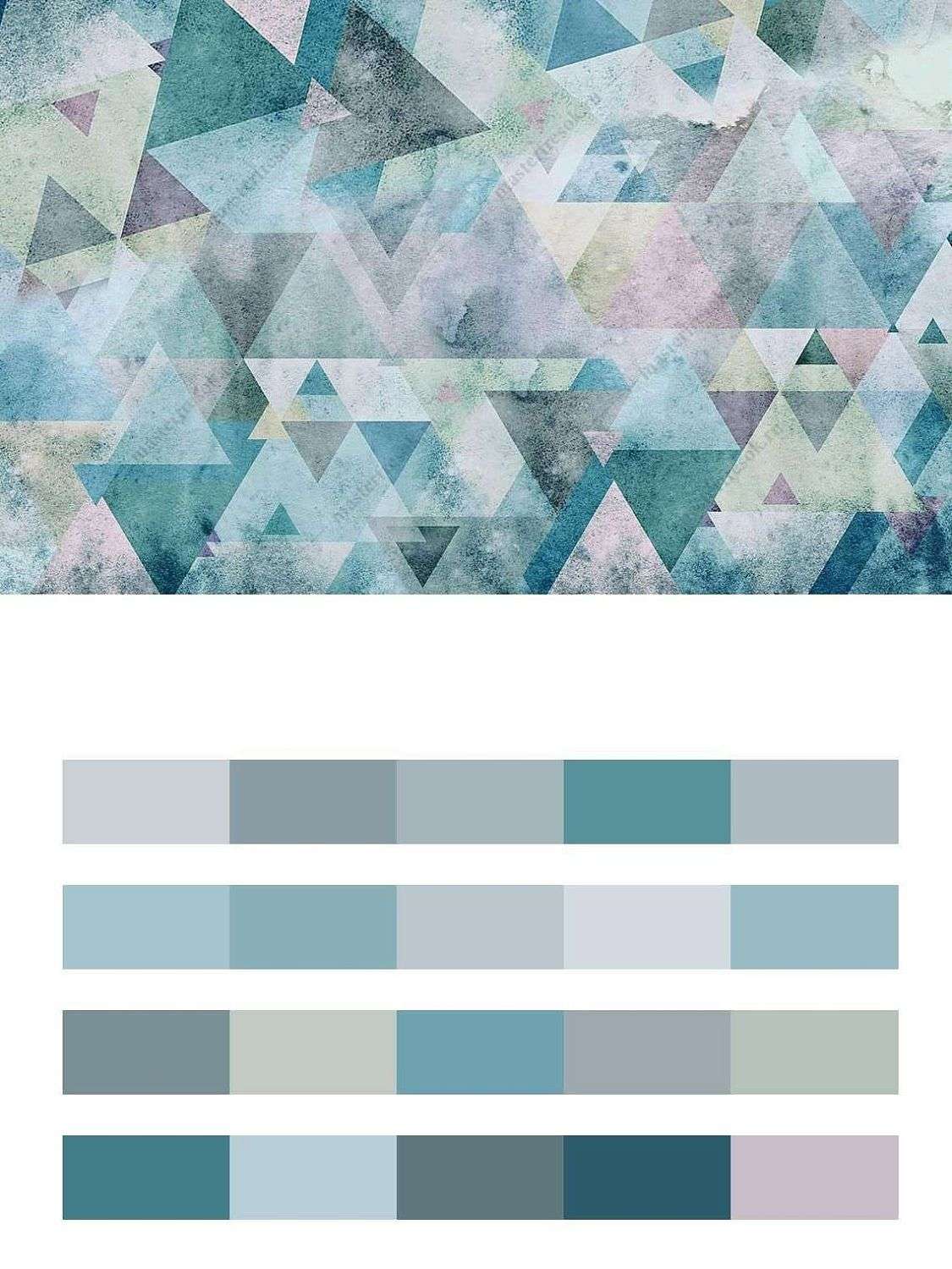 Бирюзовые треугольники фон  10-954