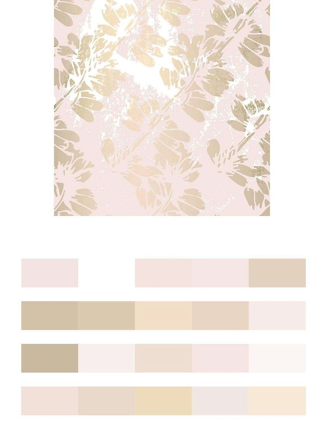 Золотые листья на розовом фоне  9-1110