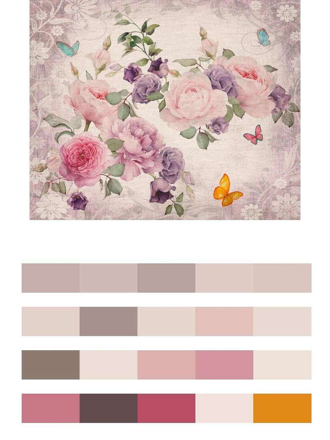 Цветы винтаж  13-218