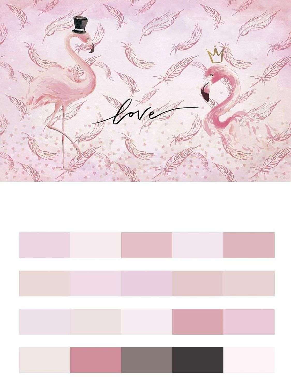 Розовые фламинго  14-391