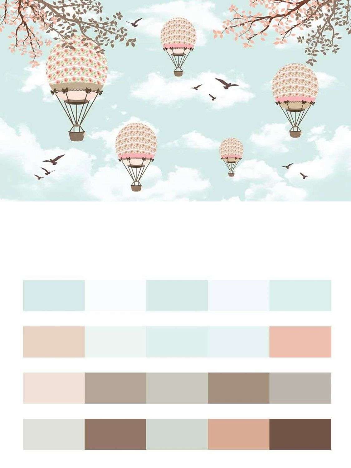 Воздушные шары на голубом небе  14-248