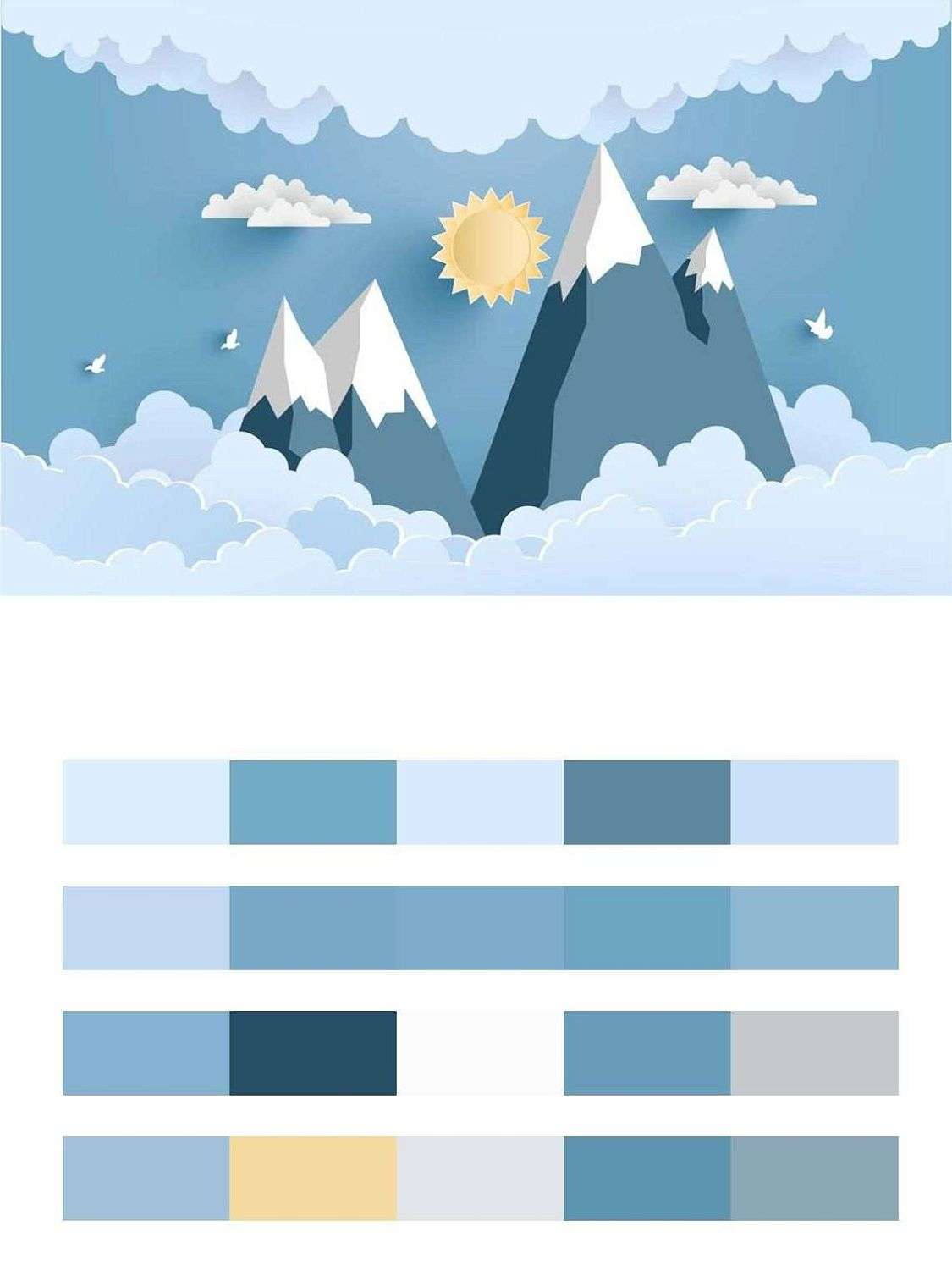 3д горы и солнце  12-862