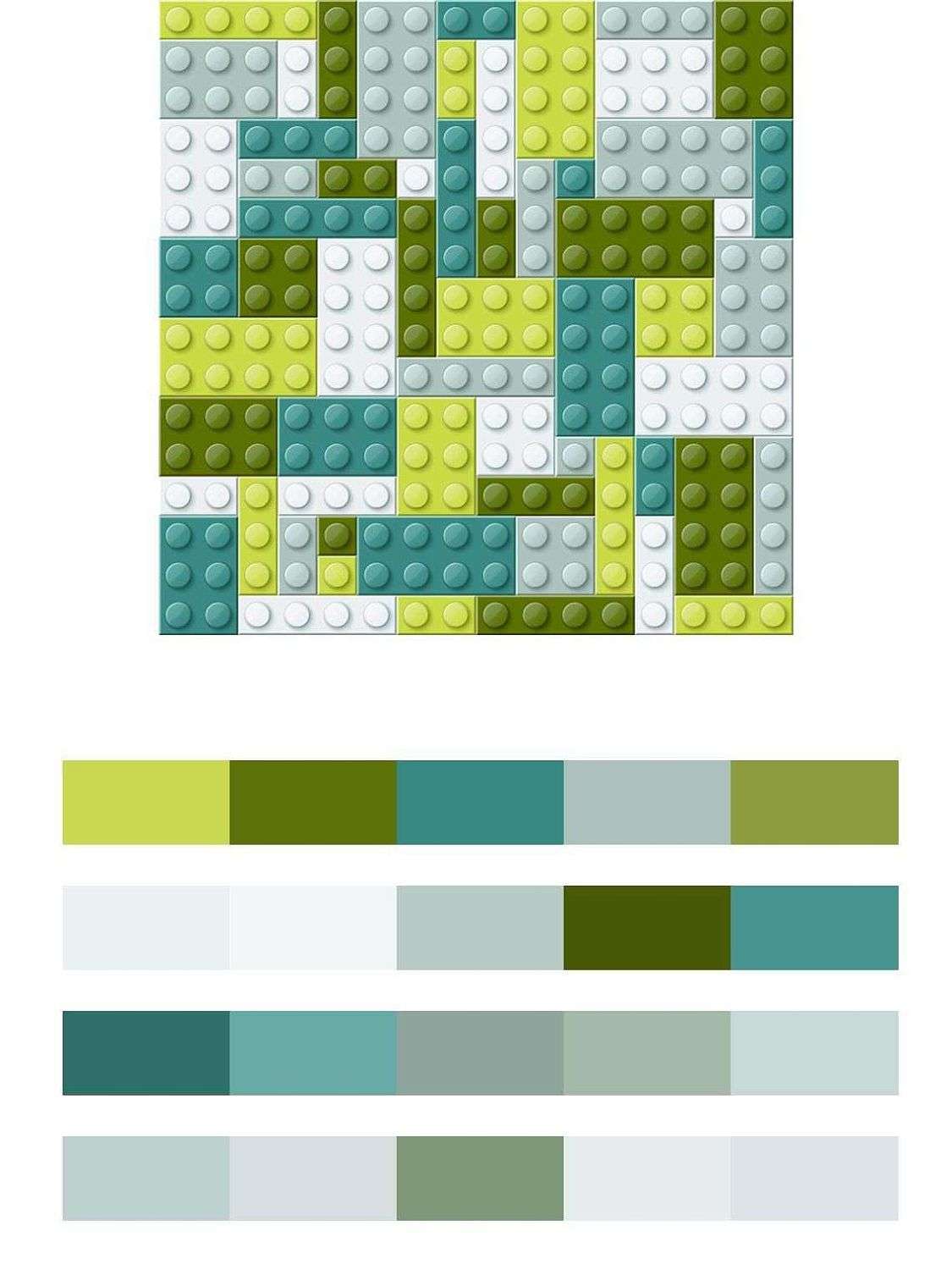 Лего в зеленом цвете  12-1361