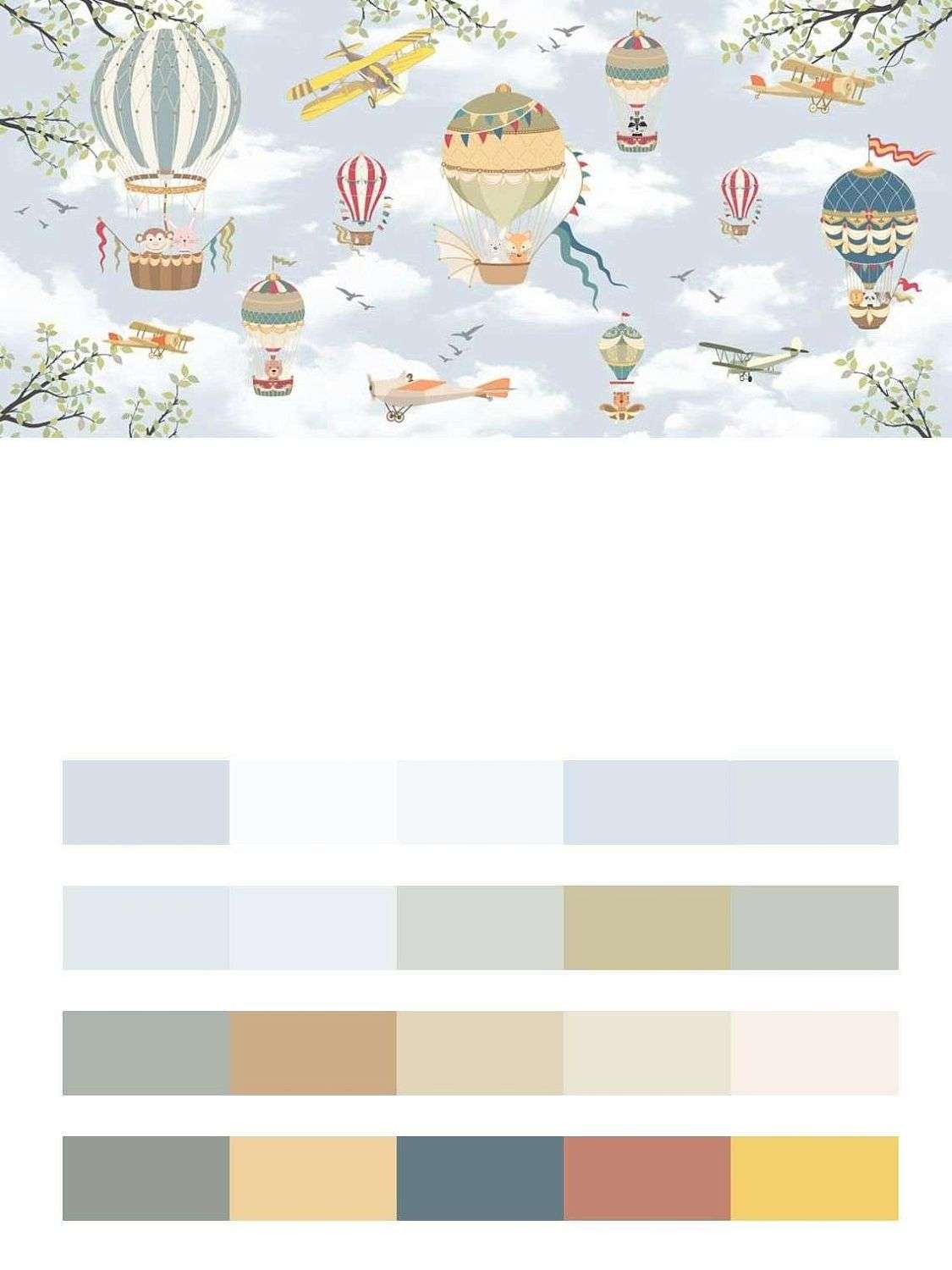 Воздушный шар на голубом небе  14-246