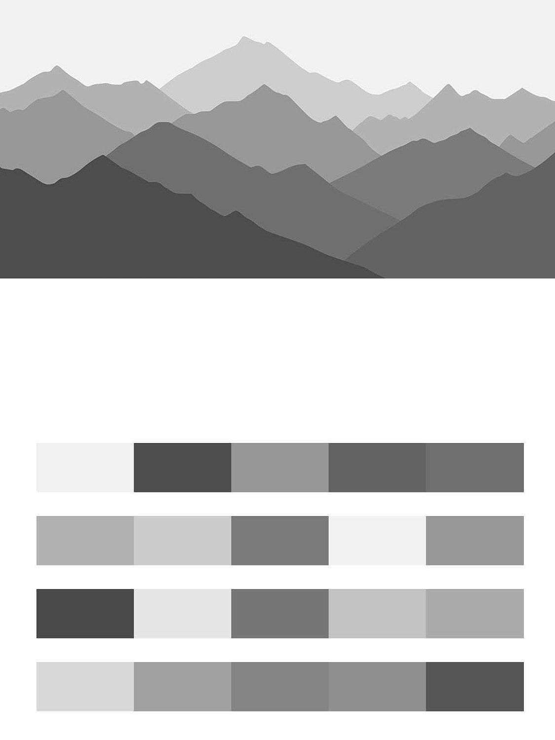 Горы в стиле минимализм  14-482