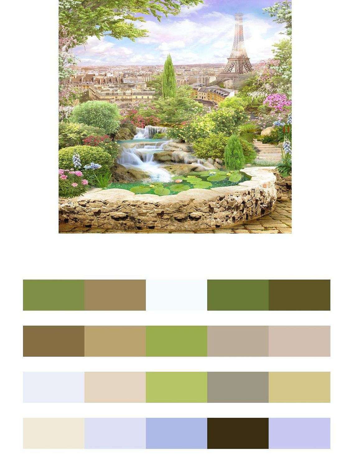 Париж в зелени  9-740