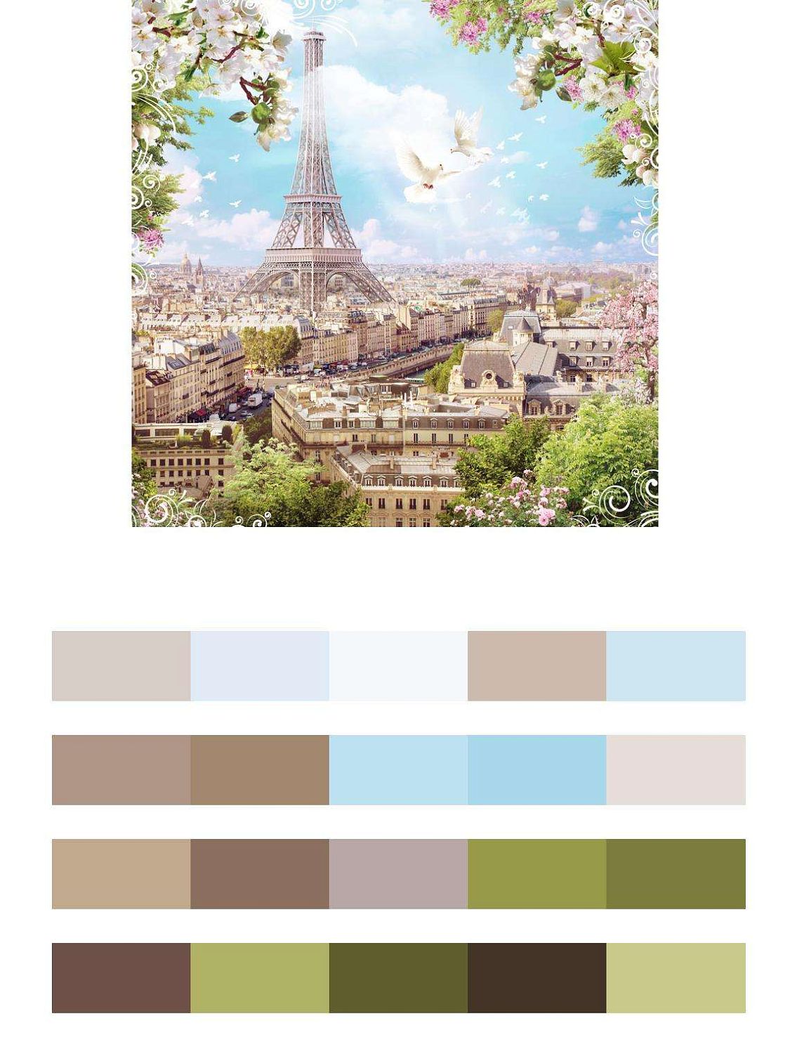 Вид Парижа весной  9-734