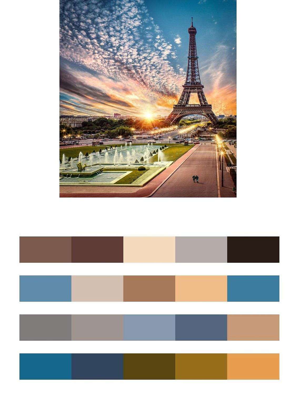 Эйфелева башня и ночное небо  9-775