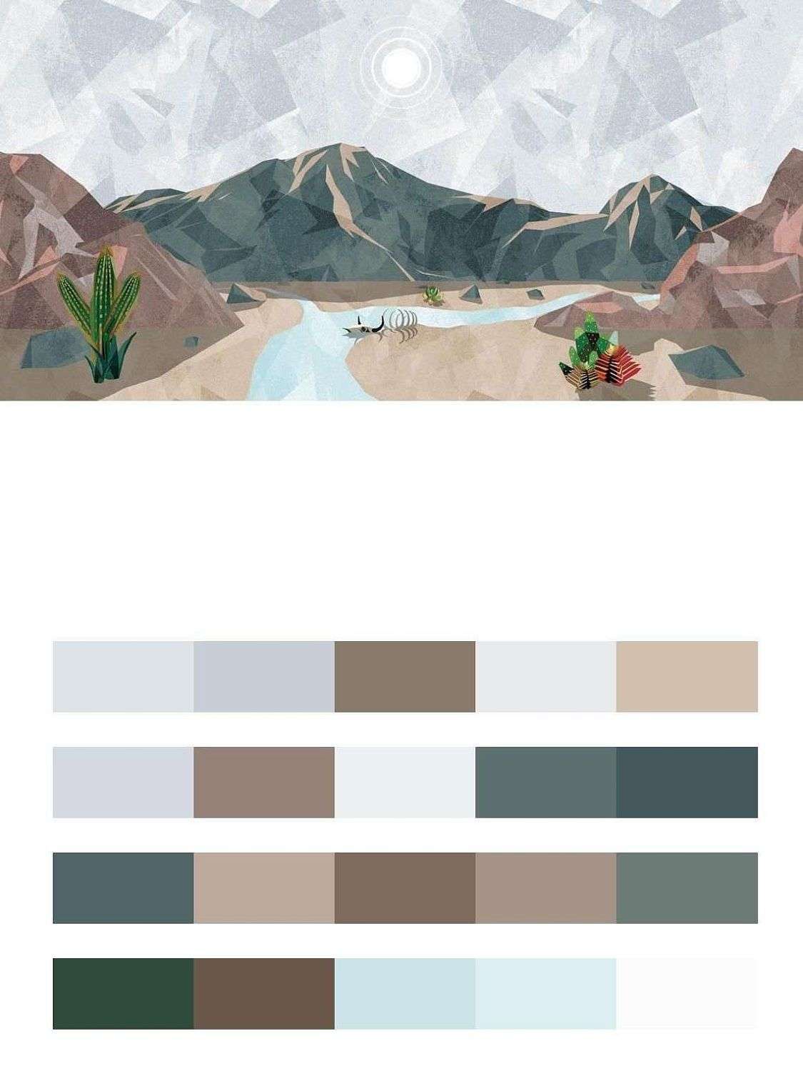 Полигональные горы 3д  9-1257