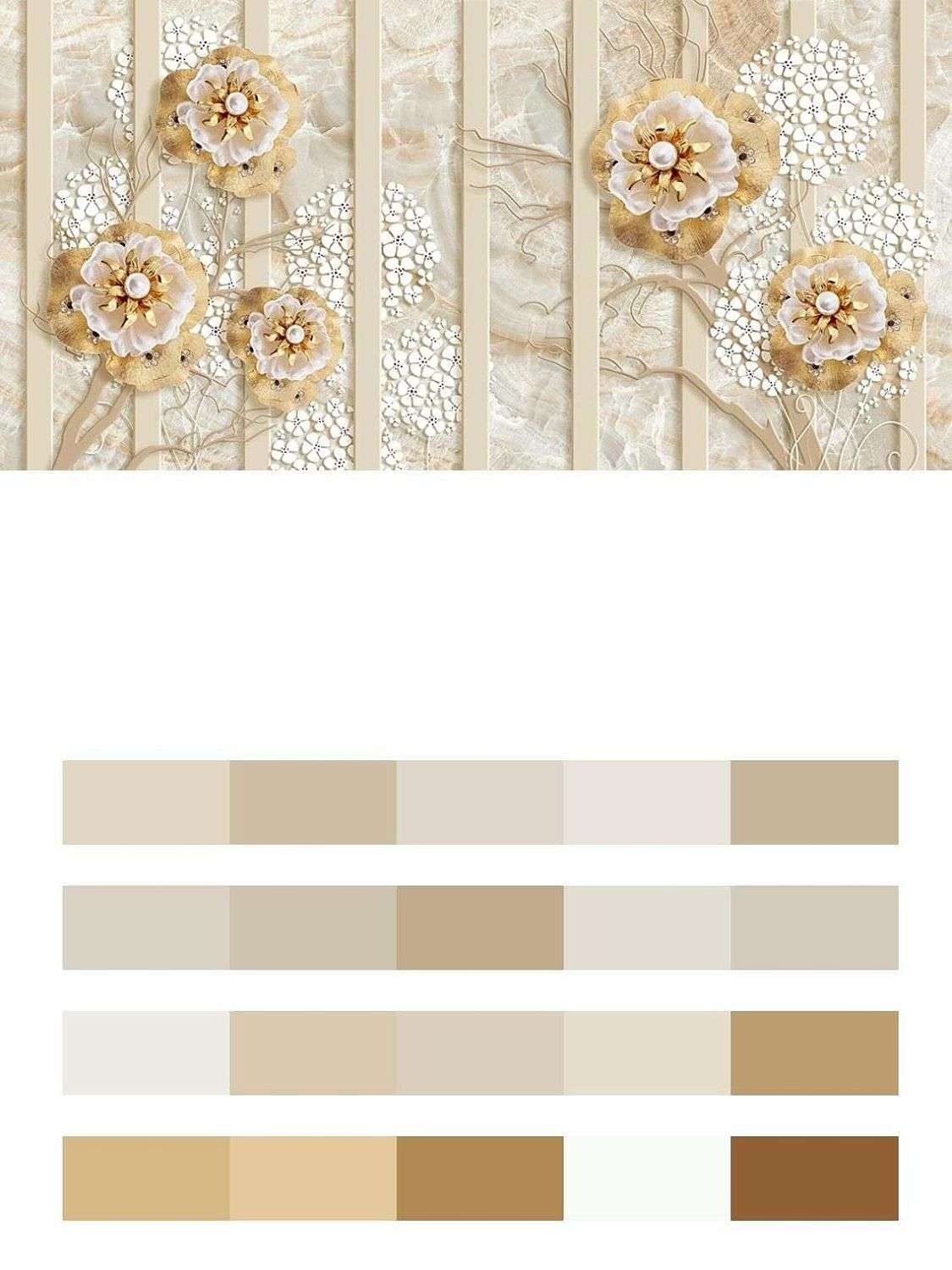 3д Цветы с драгоценностями  10-929