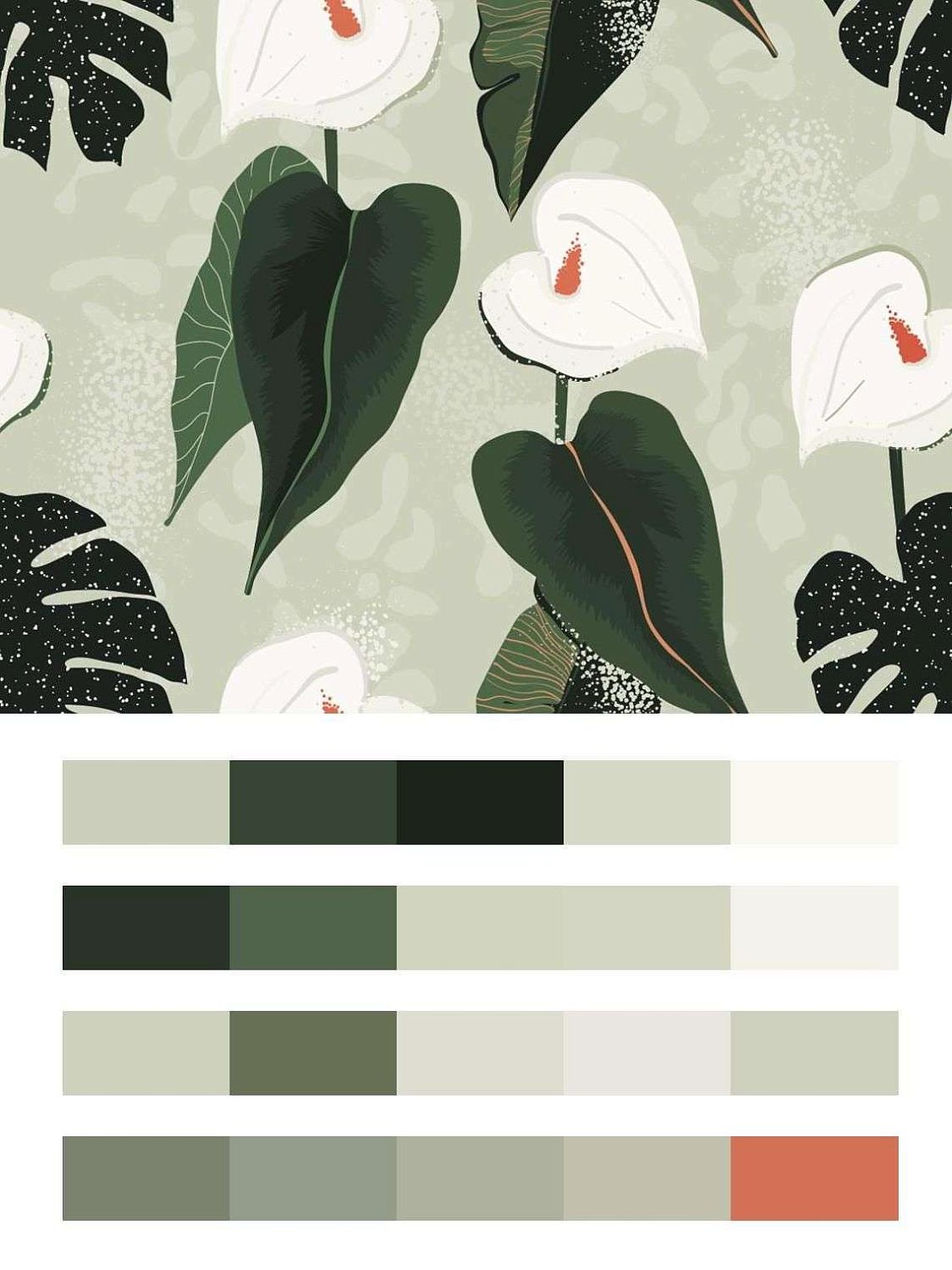 Белый антуриум  9-1121