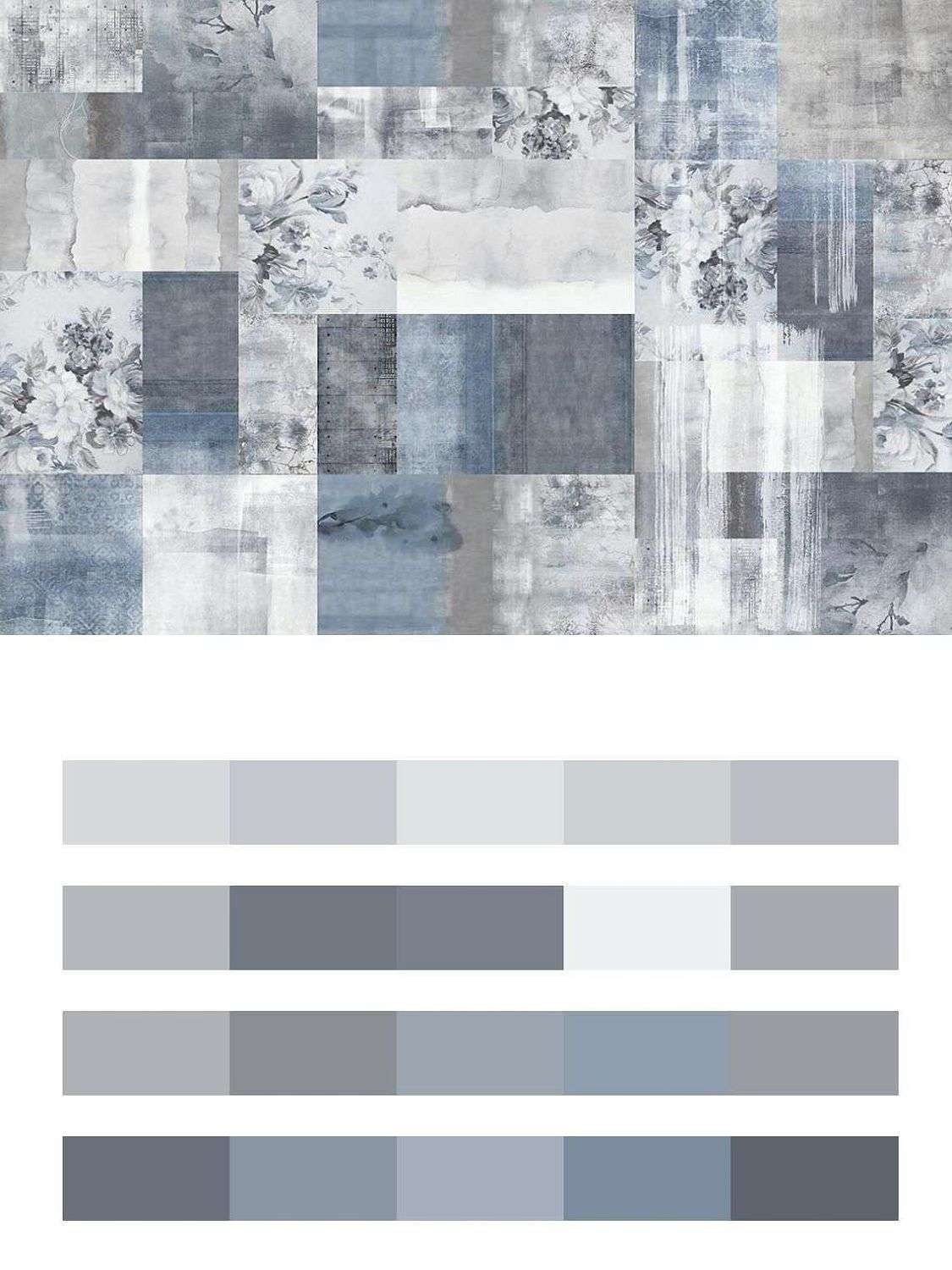 Винтаж гранж цветов  9-1260