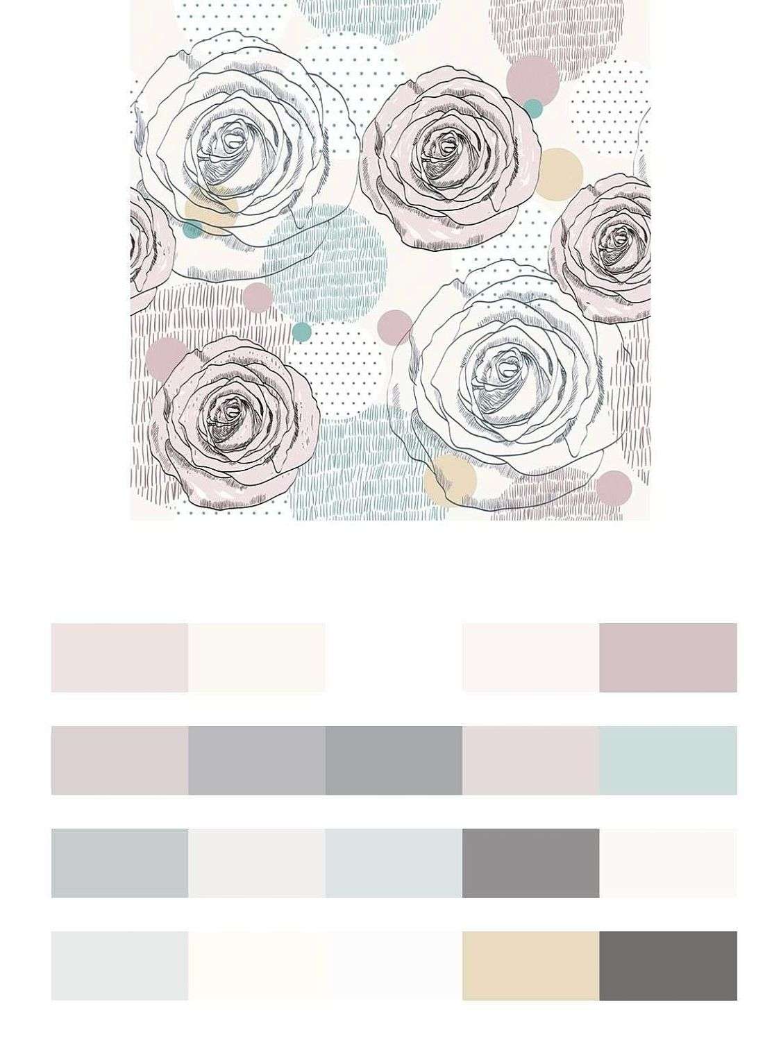 Узор розы  9-1123