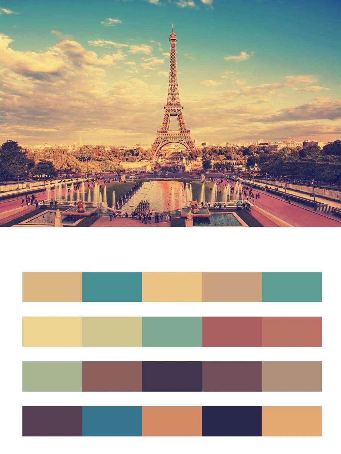 Эйфелева башня в красных тонах  9-781