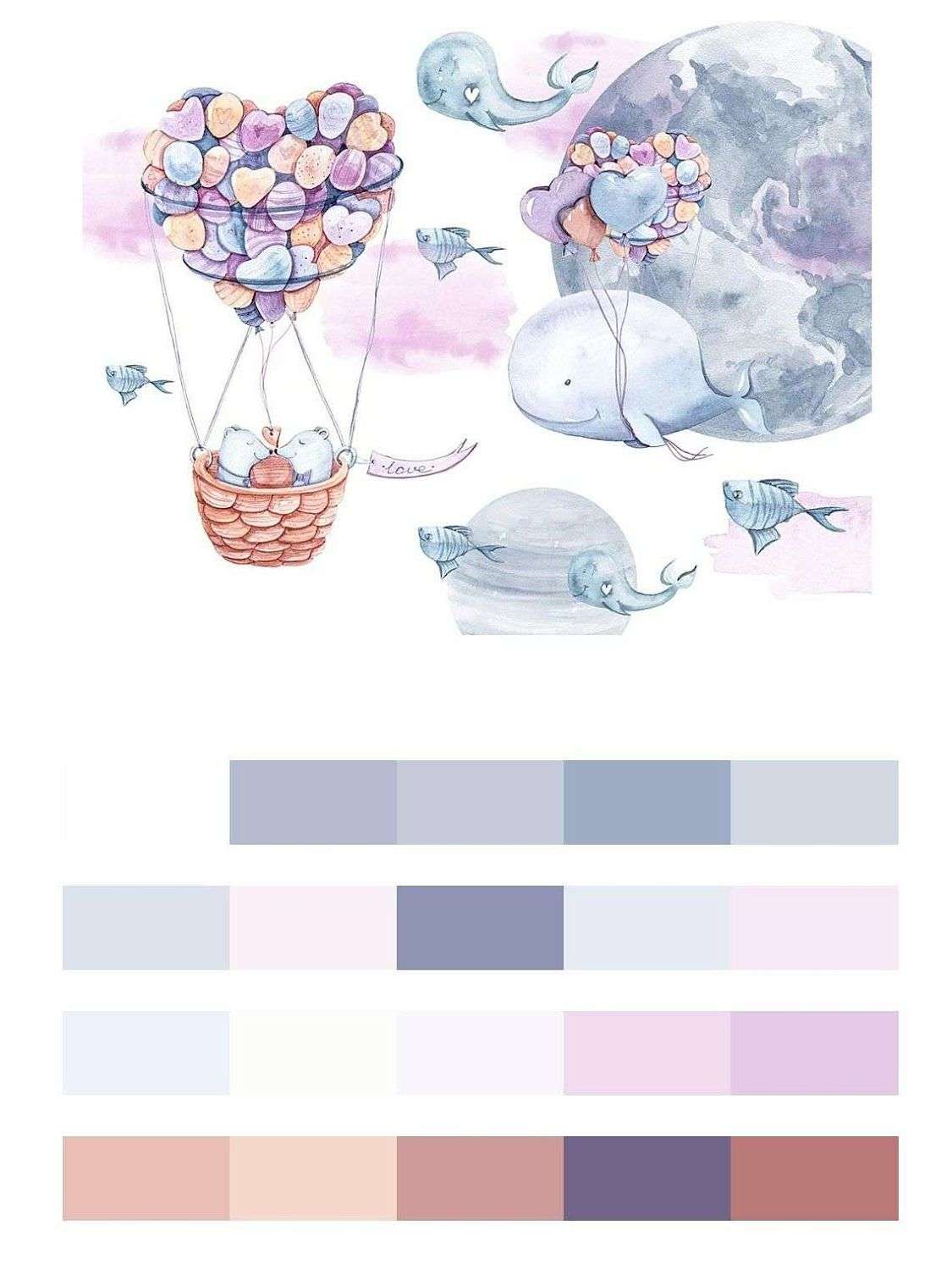 Кит на воздушных шариках  12-1291