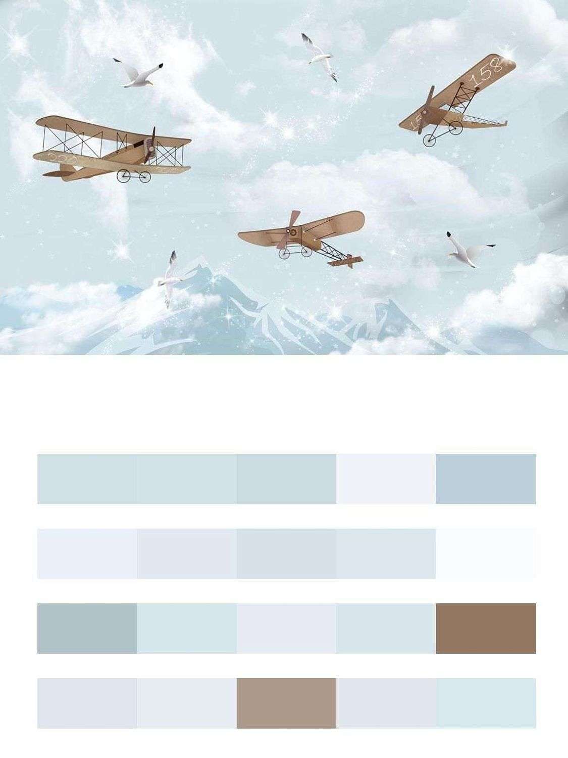 Самолеты в голубом небе  12-811