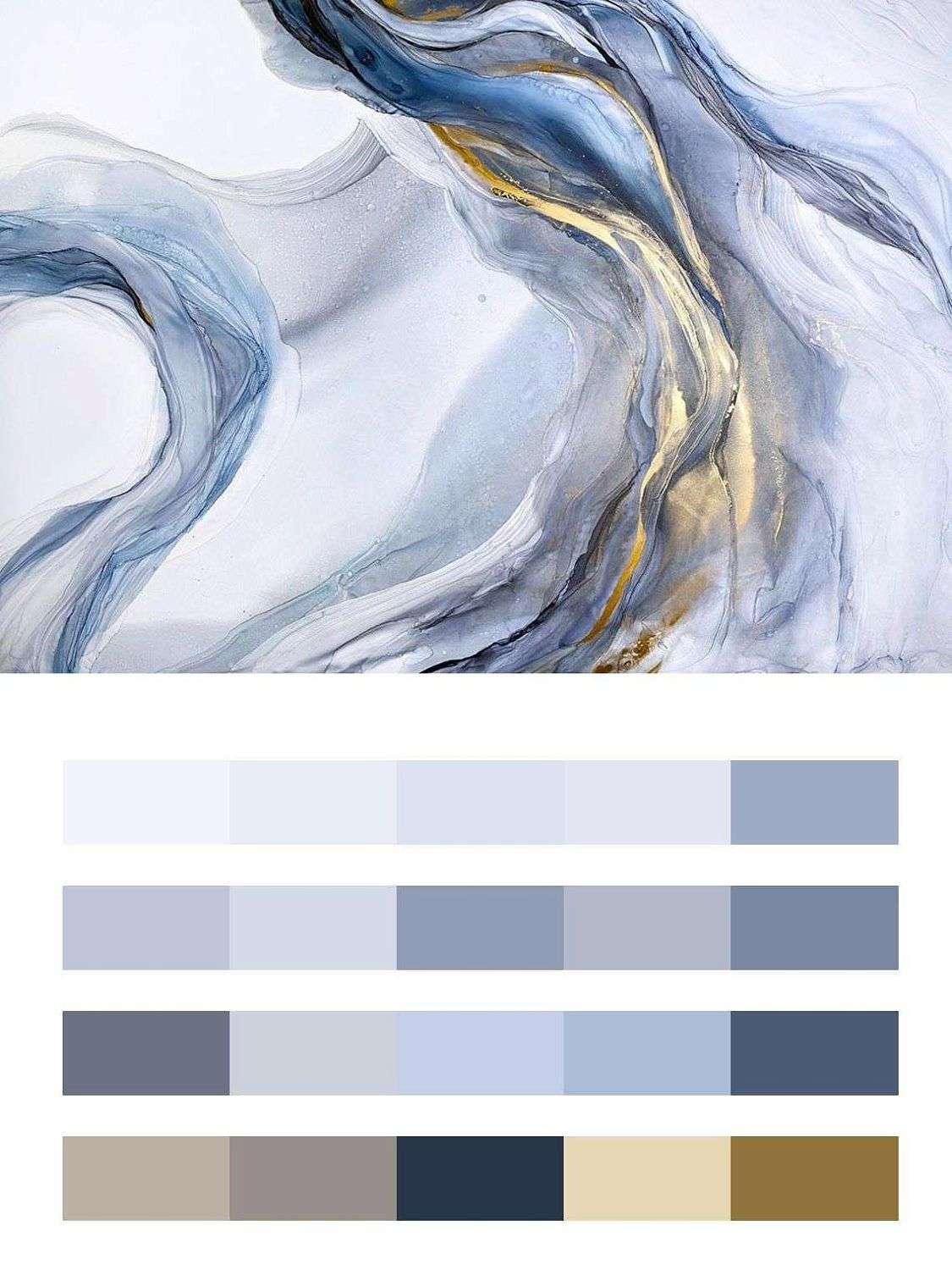 Мрамор синий с золотом  9-1787