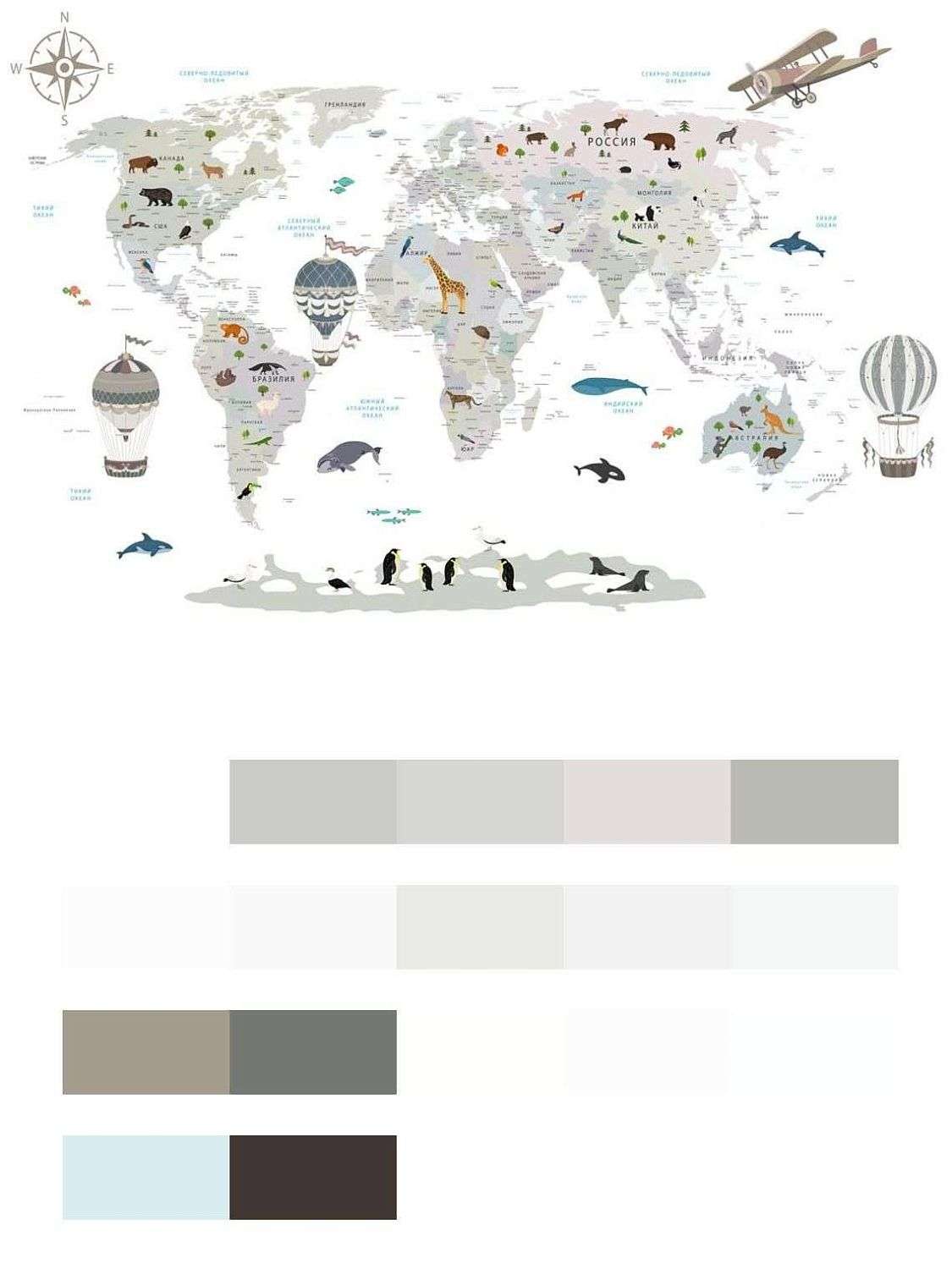 Серая карта на белом фоне  14-184