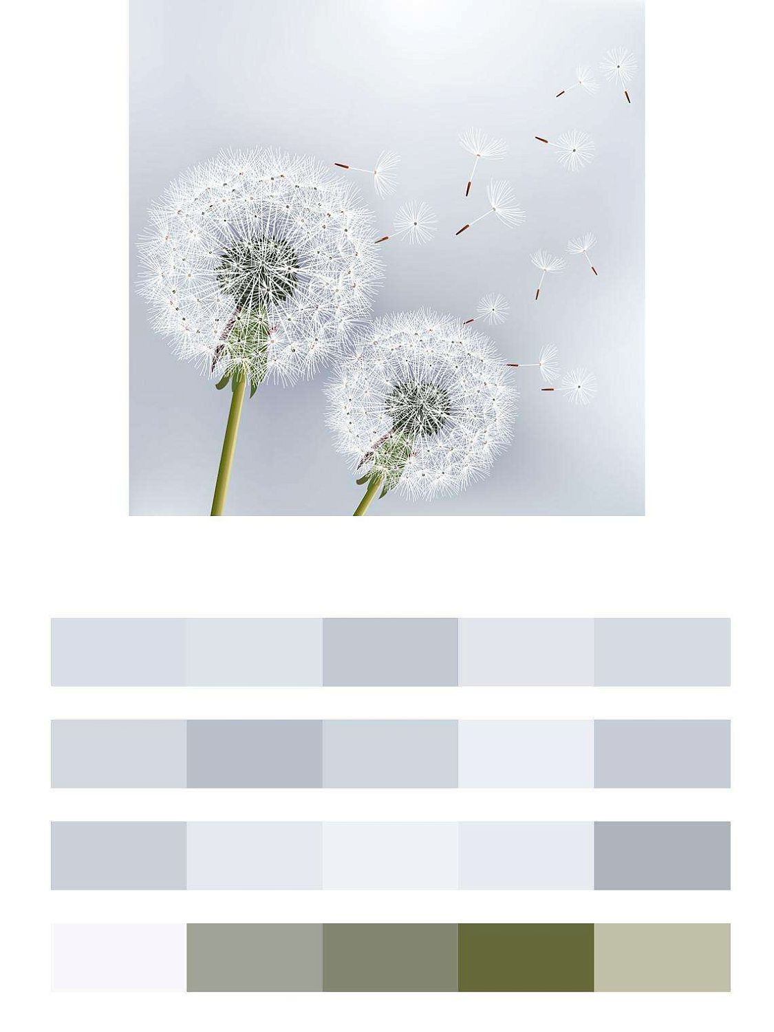 Одуванчики на ветру  9-082