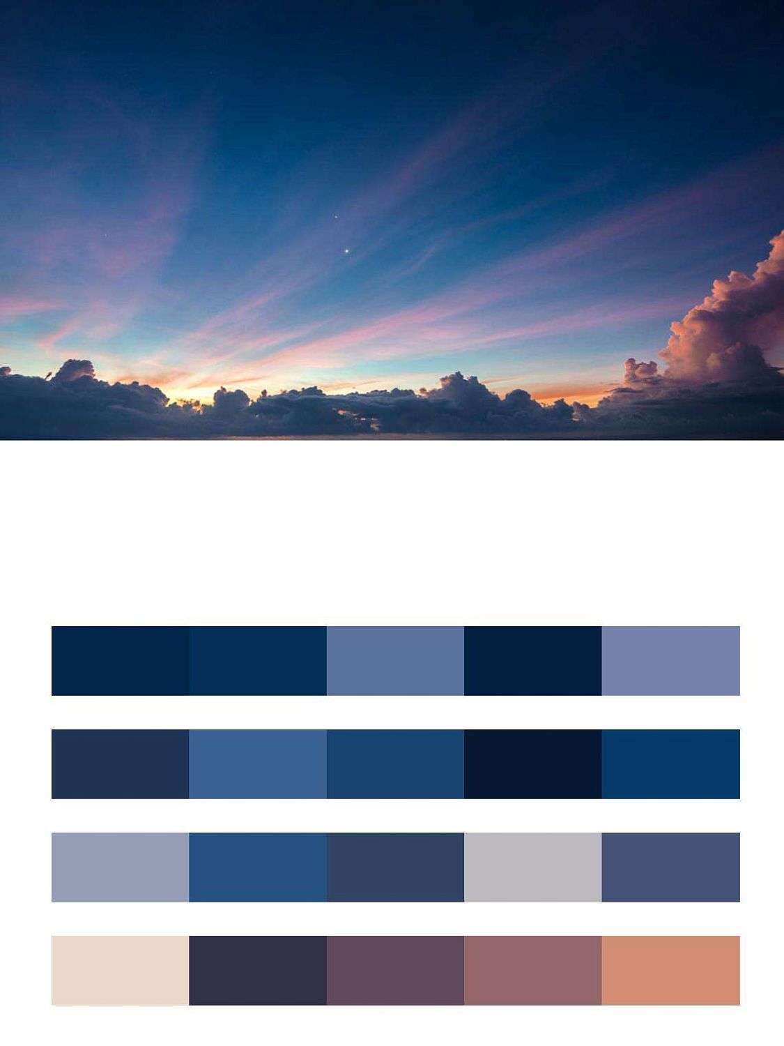 Сиреневые лучи на темном небе  9-315