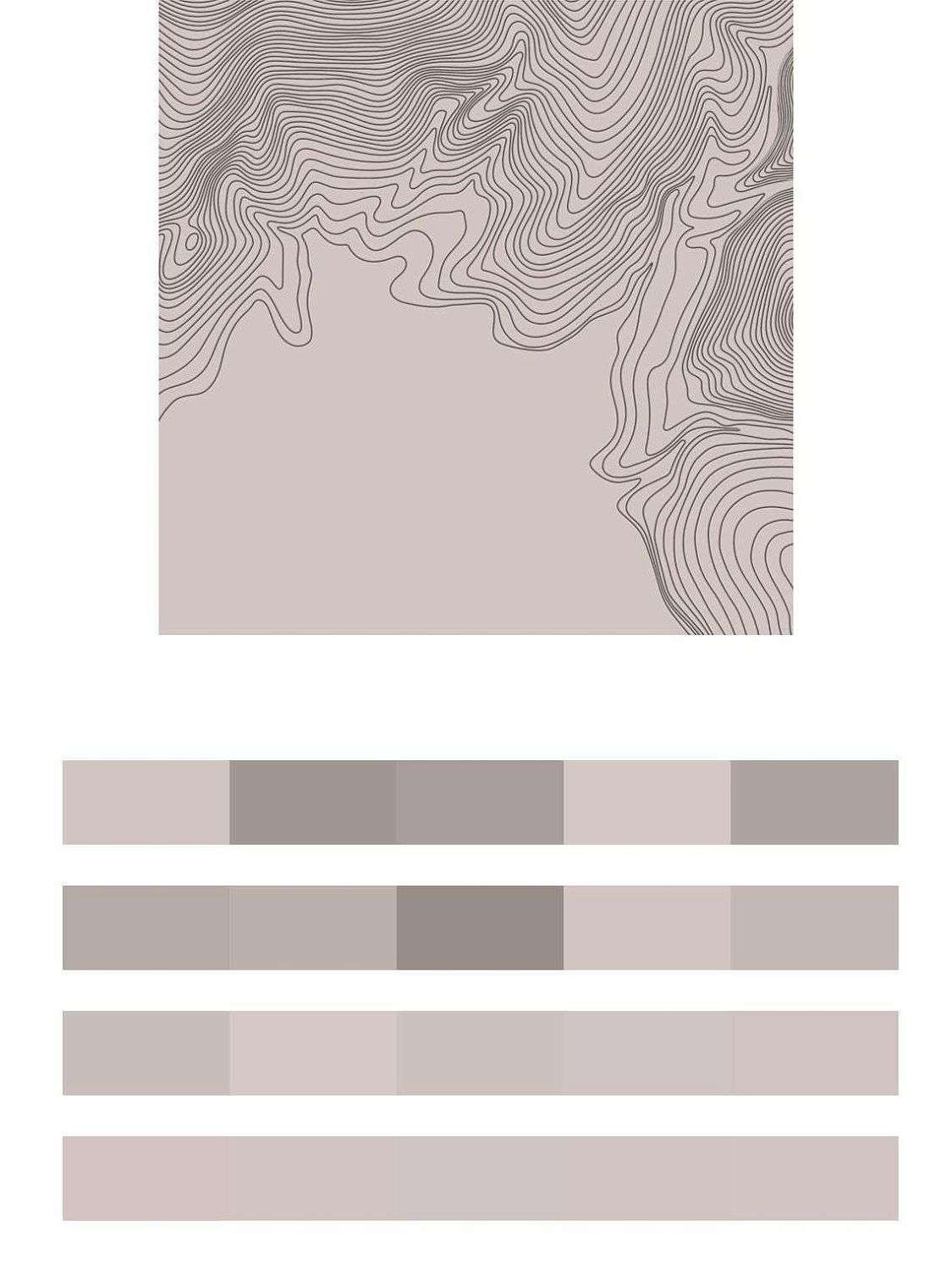 Линии серые на пудровом фоне  9-1852